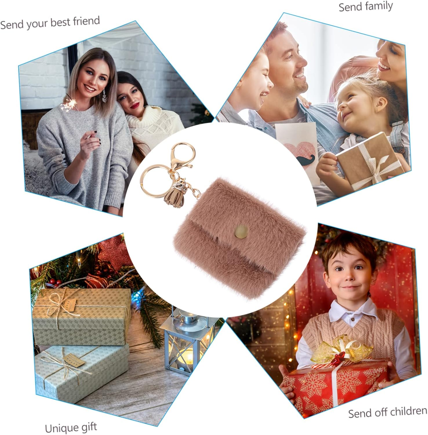 PACKOVE 2Pcs Mini Coin Bag Keychain Change Bag Key Holder Keychain for Daily Use Mini image number 4