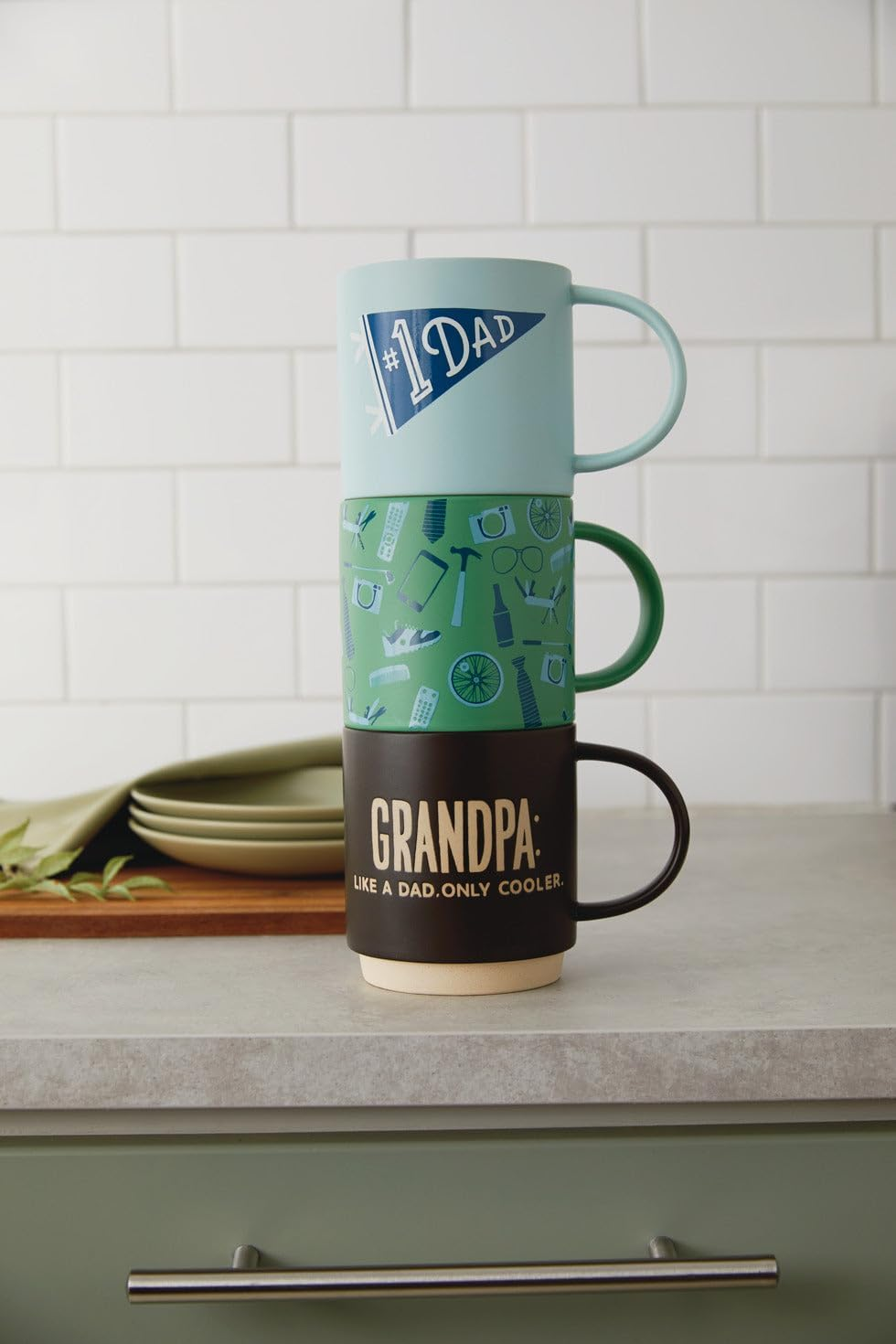 Hallmark #1 Dad/Number 1 Dad Banner Mug - Dishwasher and Microwave Safe - 473 Ml Capacity. Fathers Day Gift/For Dad image number 3