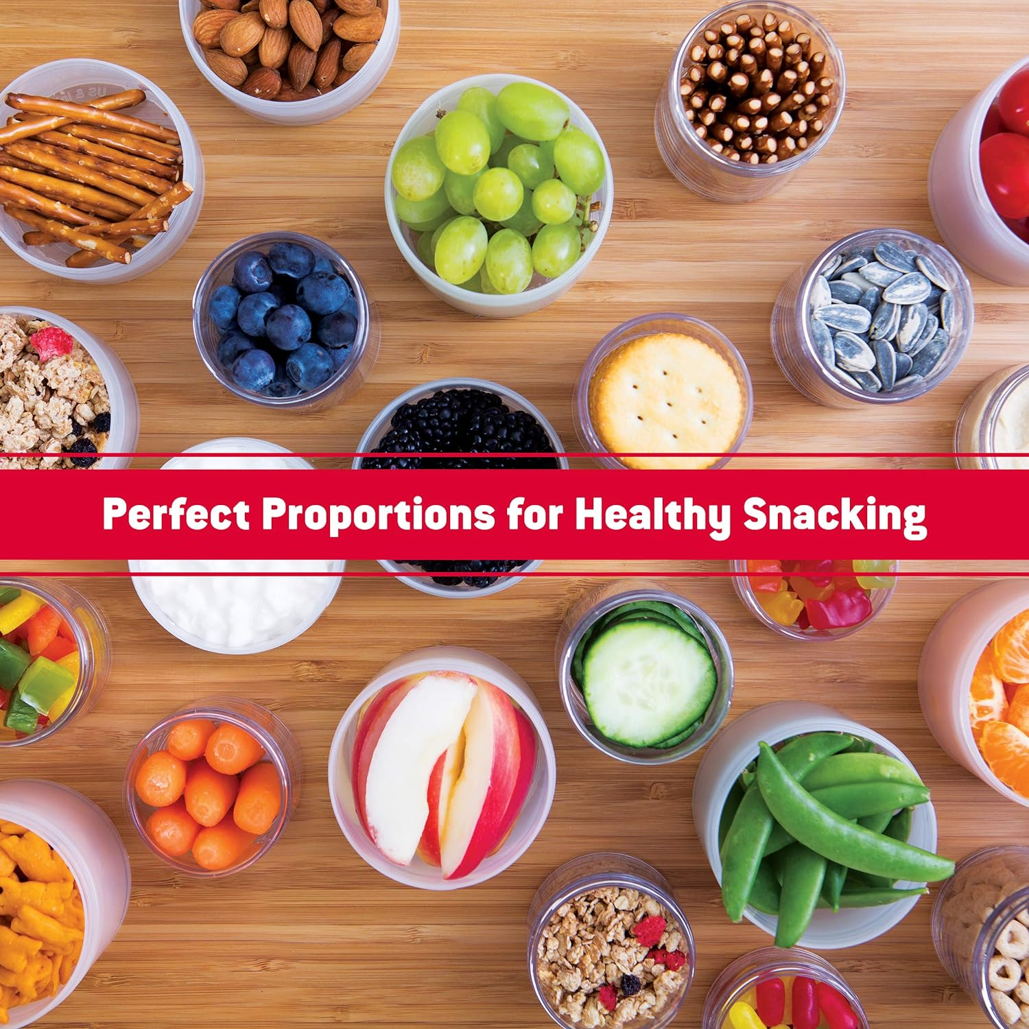 Whiskware Star Wars Stackable Snack Containers for Babies, Kids, and Toddlers, 3 Stackable Snack Cups for School and Travel, Formula and Cupholder Friendly, Stormtrooper and Darth Vader image number 1