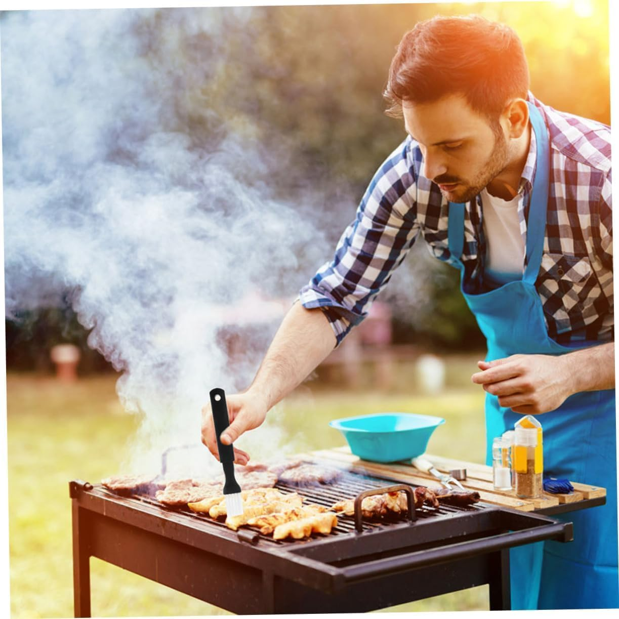 Nylon Bristle Pastry Brushes, 4-Piece Set, Plastic Handle for Basting,Baking Pastry Brush with Plastic Handle,Nylon Bristle Pastry Brush with Plastics Grip for Basting, Baking and Cooking image number 6