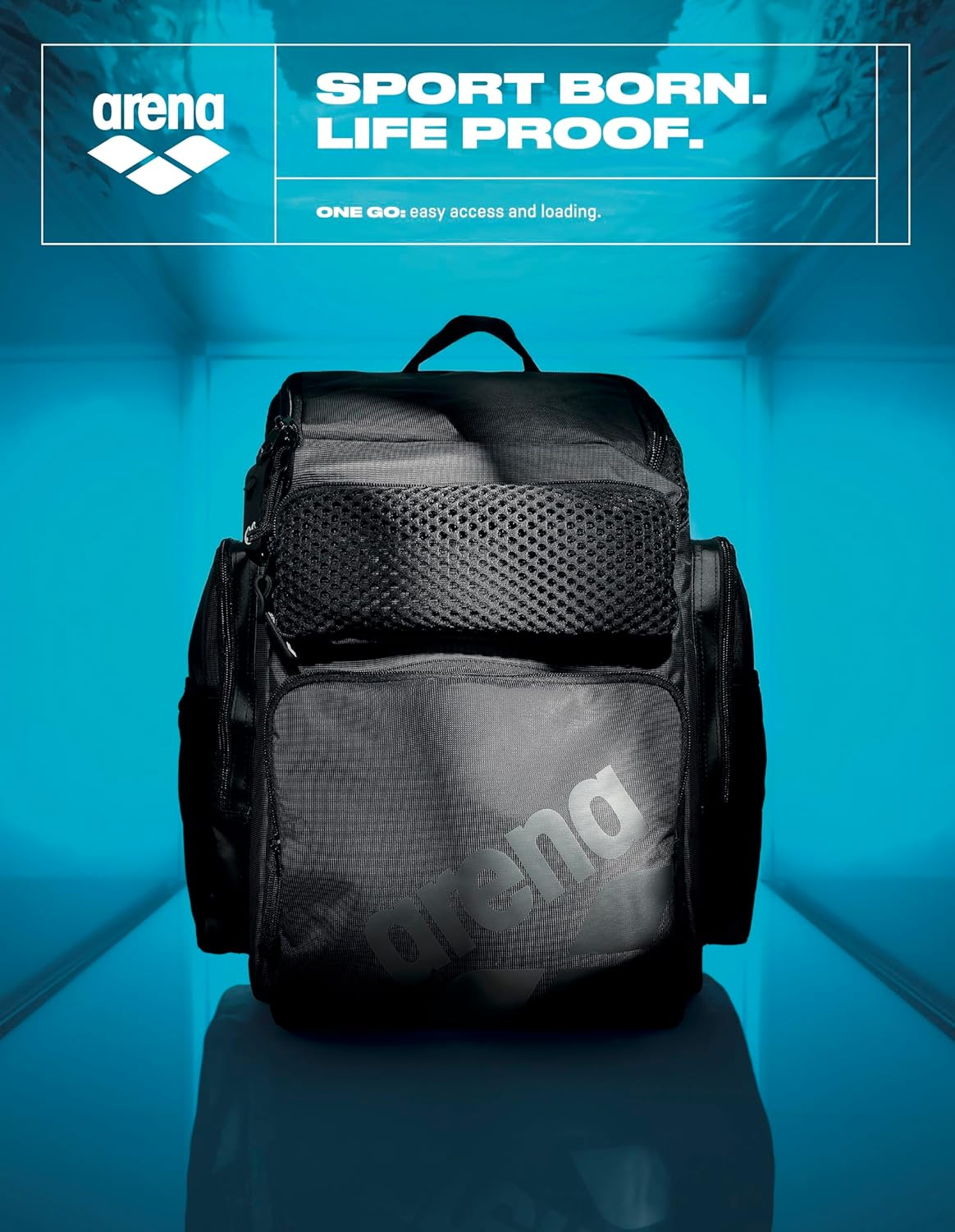 ARENA One Go Swim Sports Backpack Travel Large Size Athletes Equipment Bag 45 Liters image number 1