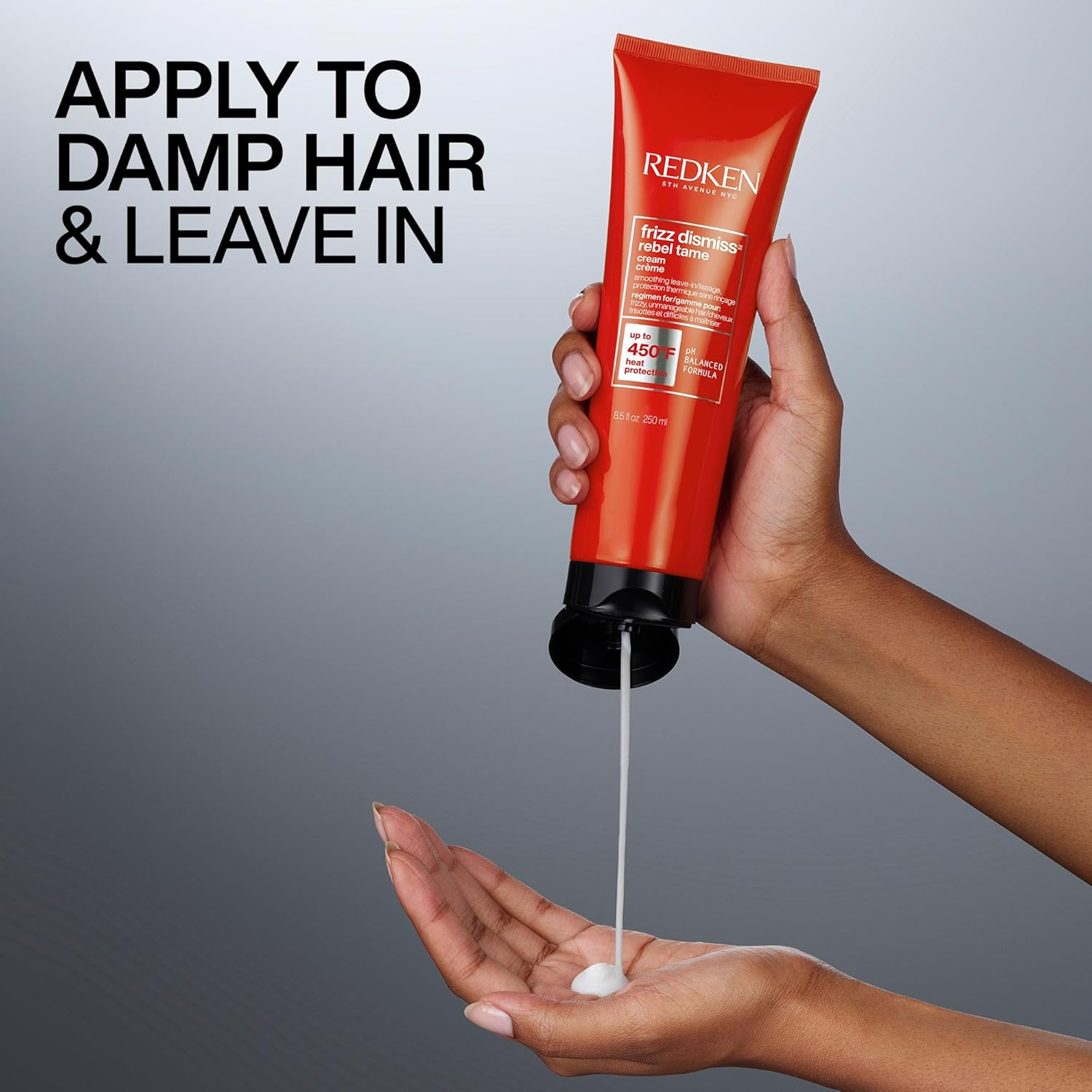 REDKEN Frizz Dismiss Rebel Tame, Heat Protection Smoothing Cream, Babassu Oil, 250 Ml image number 2