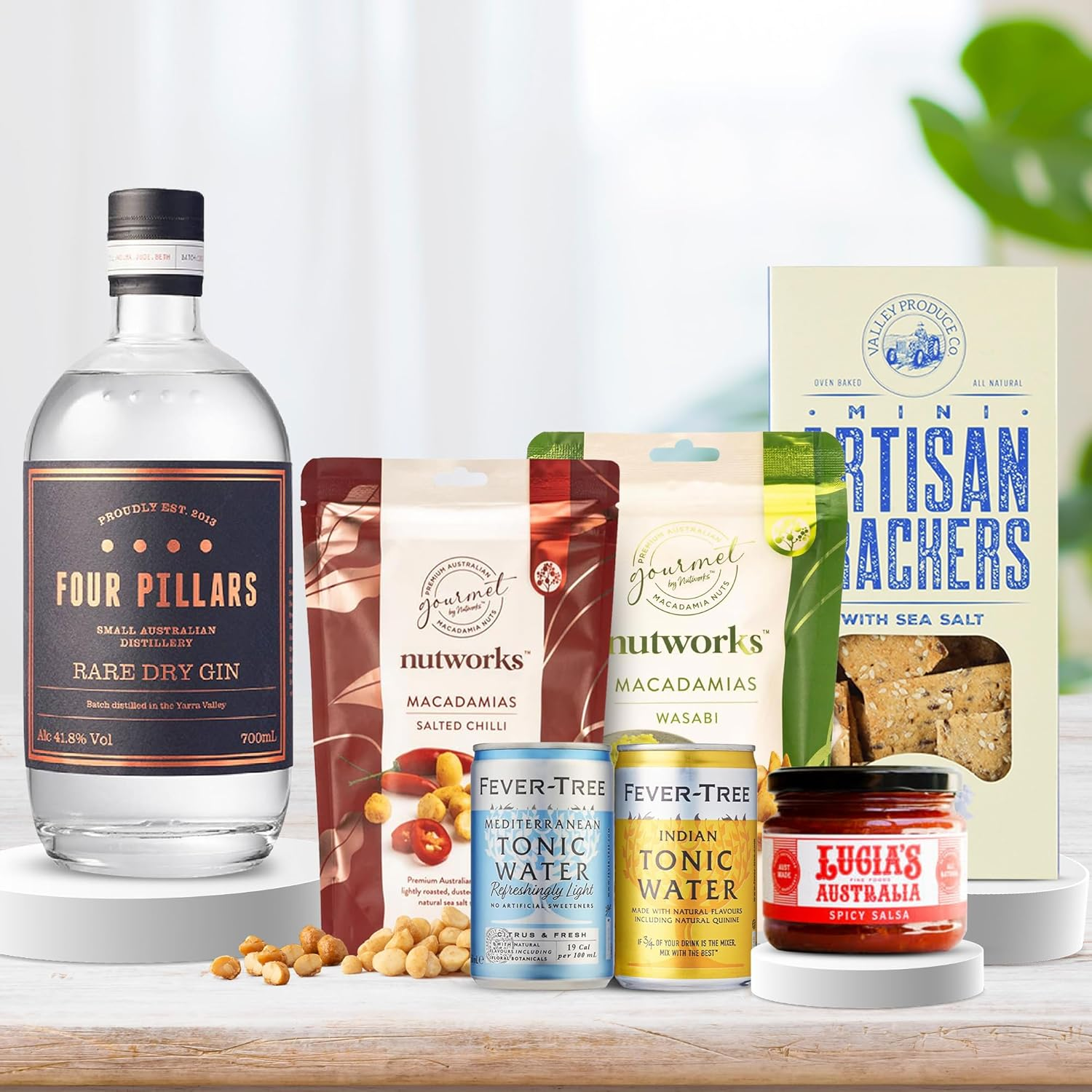 Christmas Gourmet Hamper Featuring Four Pillars Rare Dry Gin with Premium Selection of Enhancers, Snacks, and Biscuits for Festive Celebrations image number 6