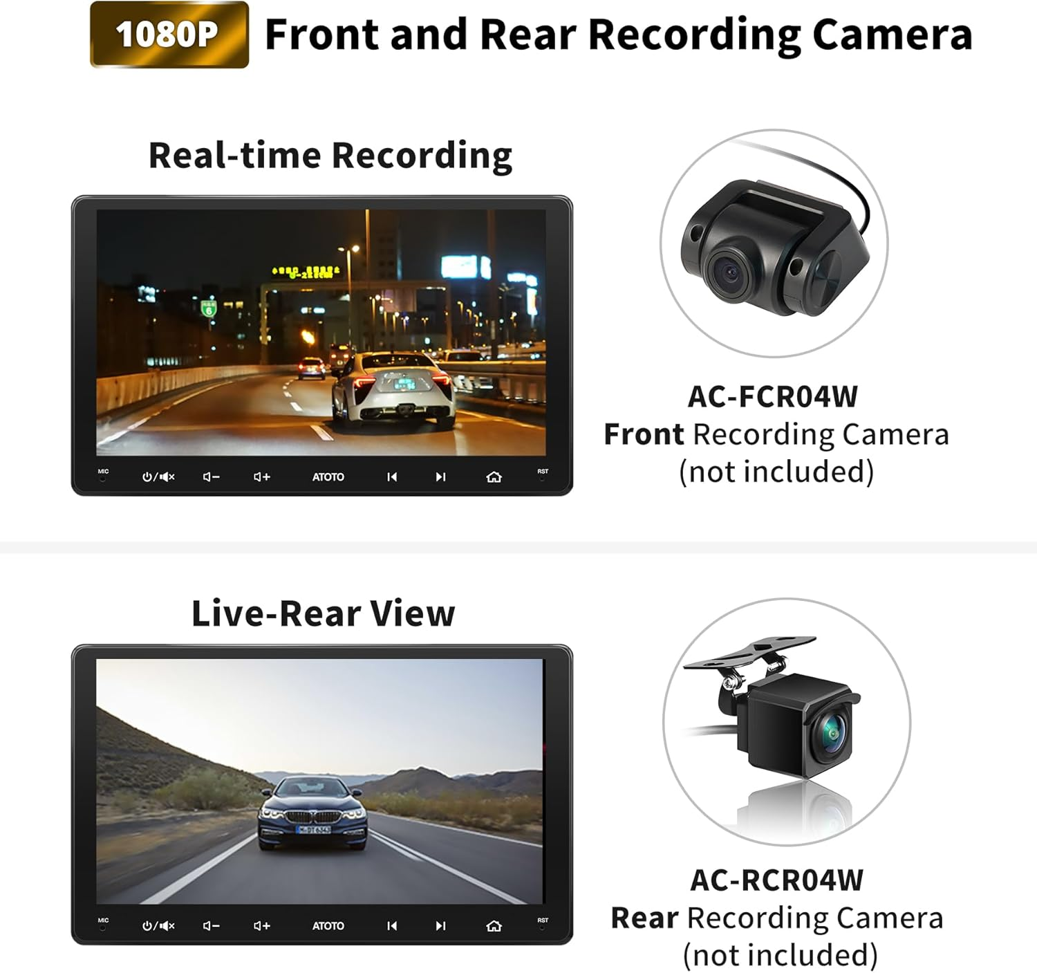 ATOTO S8 UN 9" QLED Android Double Din Car Stereo, 6+128GB, Built-In 4G/Wifi, Dual Bluetooth W/Aptx HD, Wireless Carplay & Android Auto, DSP&4 * 49W Amp, SCVC&LRV, GPS Tracking, S8G2099UN