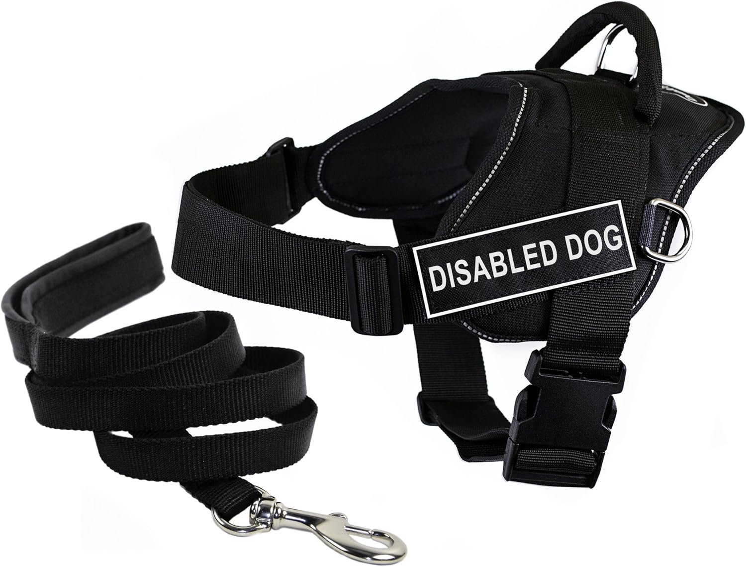 Dean & Tyler'S DT Fun Disabled Dog Harness with Reflective Trim, X-Large, and 6 Ft Padded Puppy Leash.