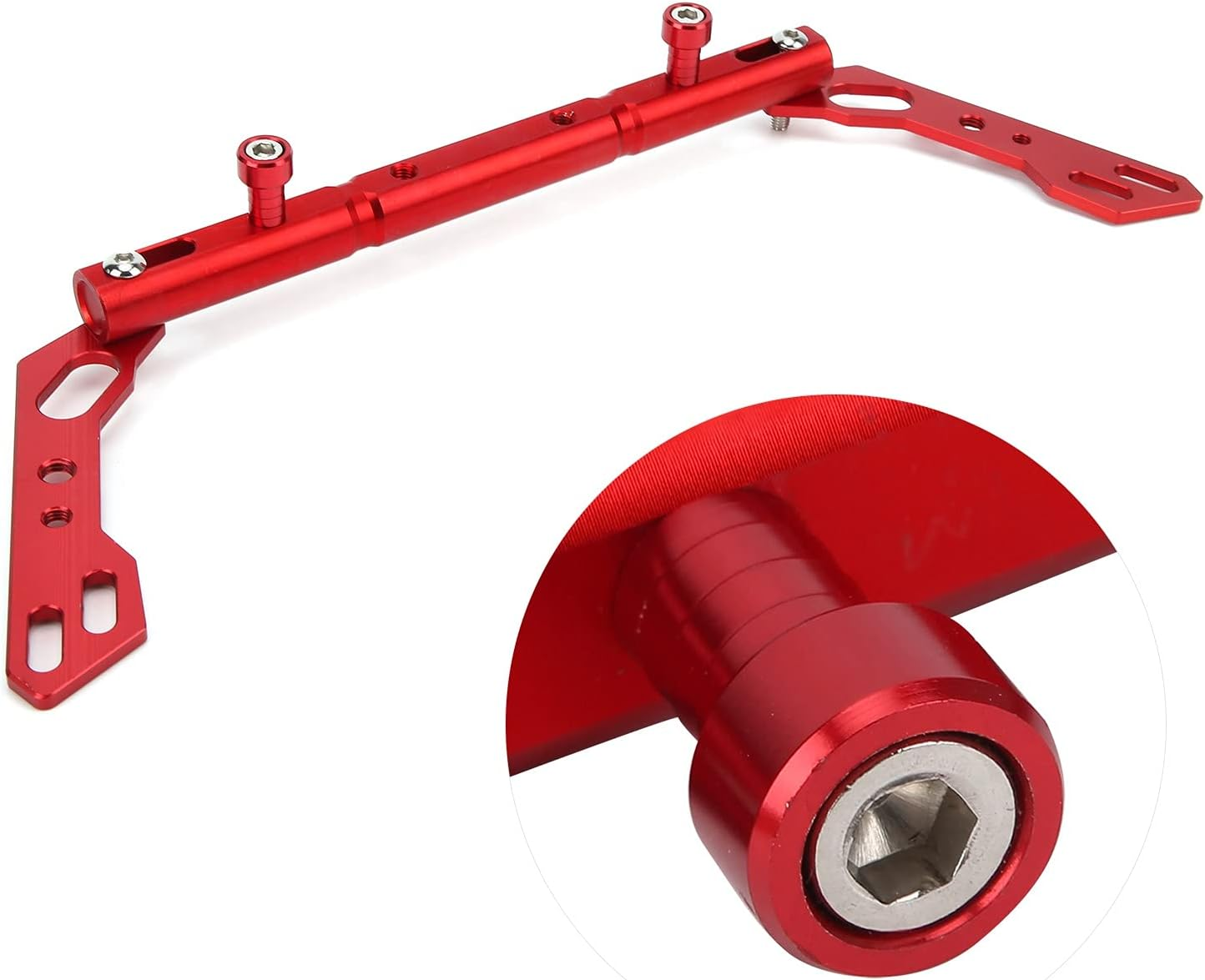 Xtevu Red Motorcycle Balance Bar, Motorbike Reinforce Lever Accessories Lever Replacement Compatible for Yamaha SMAX155/NMAX125 155/XMAX125 image number 4