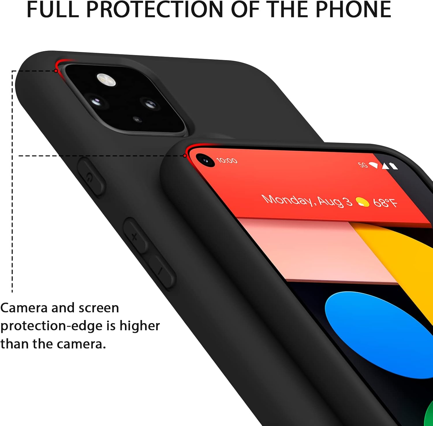 Soft Silicone Case for Google Pixel 5 Case(2020), Ultra Thin Flexible Premium Rubber Full Body Protection Anti-Fingerprint Dustproof Shockproof Scratch Resistant Wireless Charging for Pixel 5 5G Cover - Dark Green image number 2