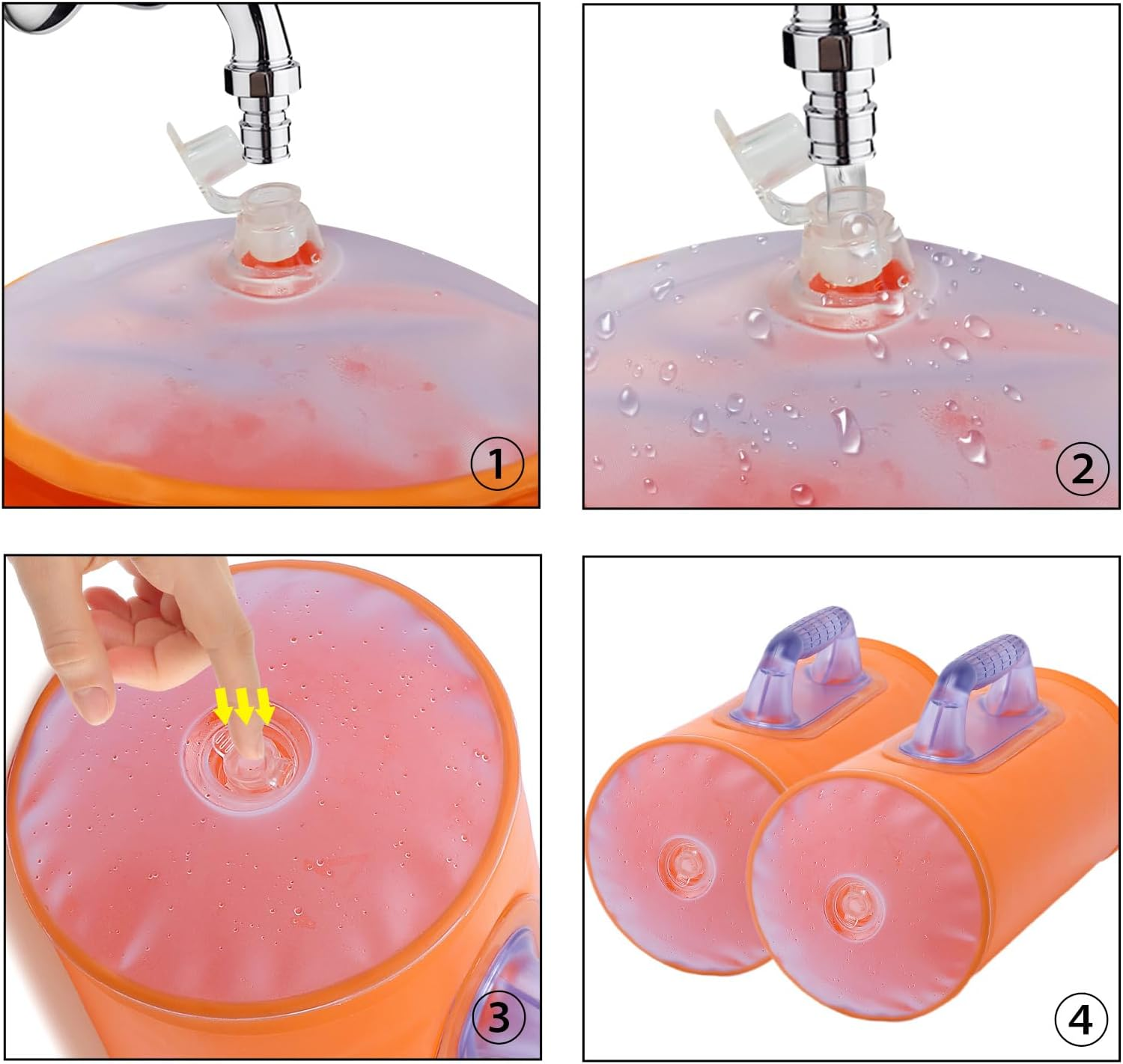 DEIRIS Water Dumbbells, Dumbbells, Water Fillable Set, Weight Bags Portable, Water Weight up to 2~14 Kg/Pair, Fitness Water Bag, for Strength Training, Fitness and Shaping image number 6