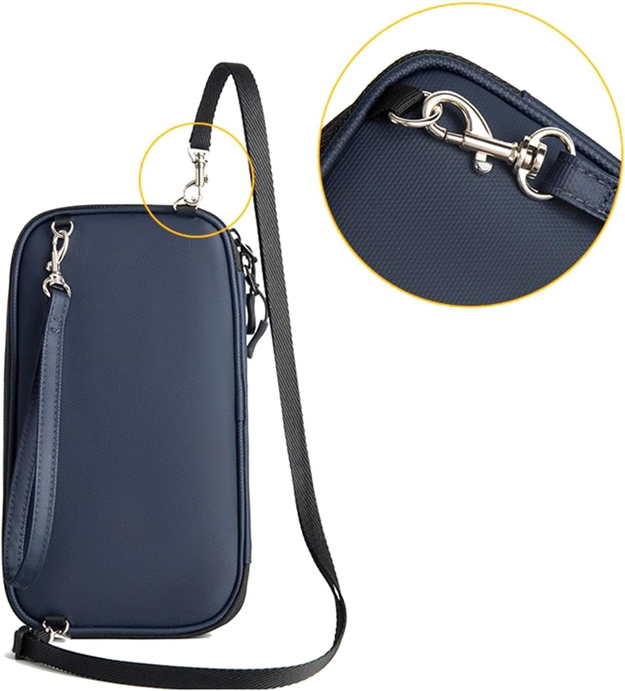 Asrmyjcx Passport Wallet Document Organizer Multi-Pocket Card Holder Portable Family Case Organizer Neck Bag for Money image number 2