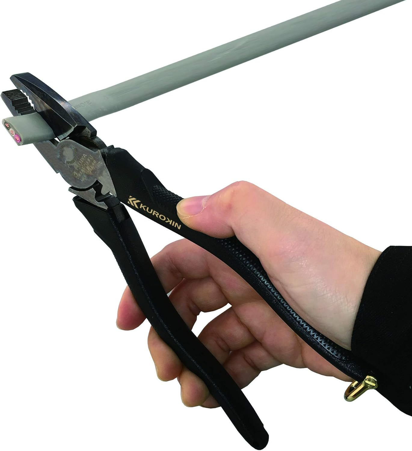 Fujiya 3000N-200BG Eccentric Power Pliers (Black Gold with Shackle) 7.9 Inches (200 Mm), Easy Cutting with Eccentric Levers image number 1