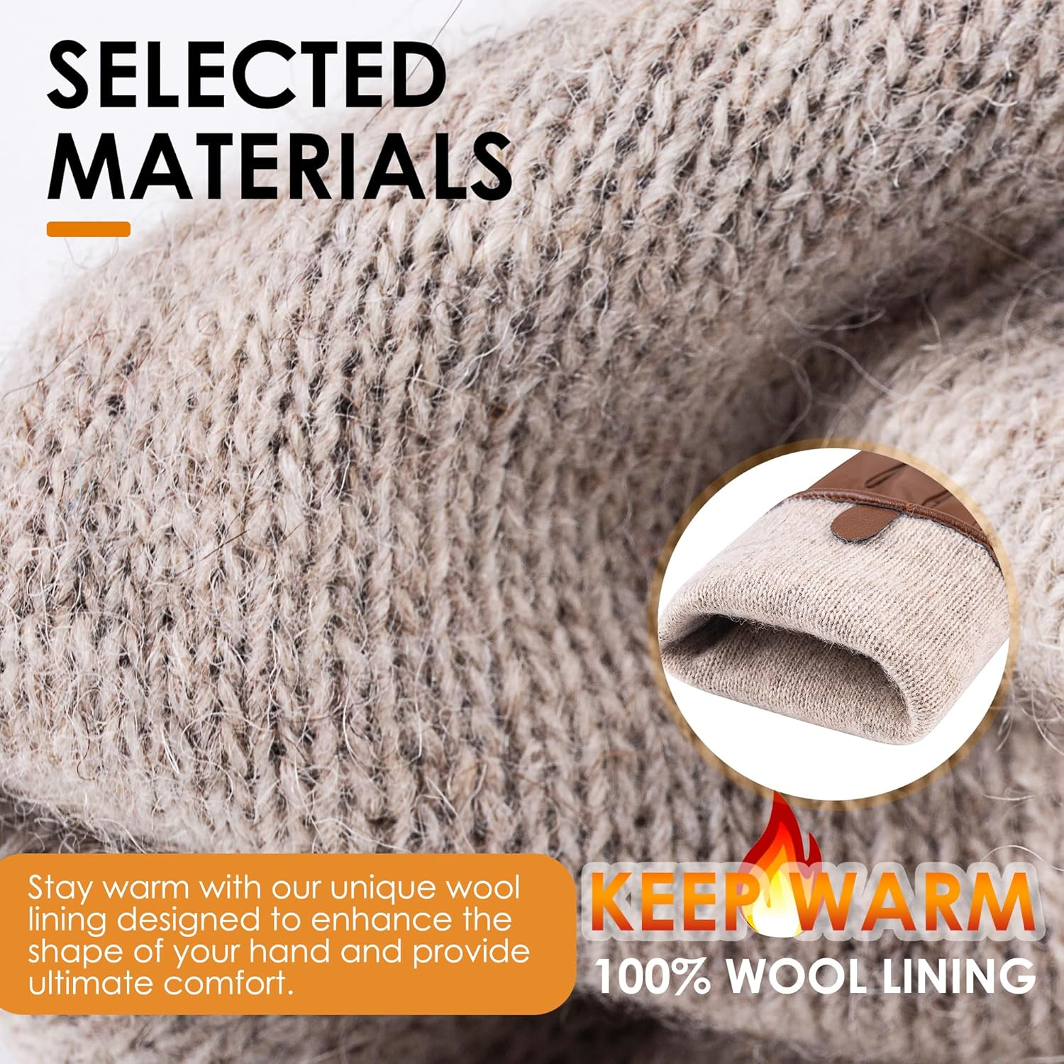 Womens Winter Leather Touchscreen Texting Warm Driving Lambskin Gloves 100% Pure image number 1