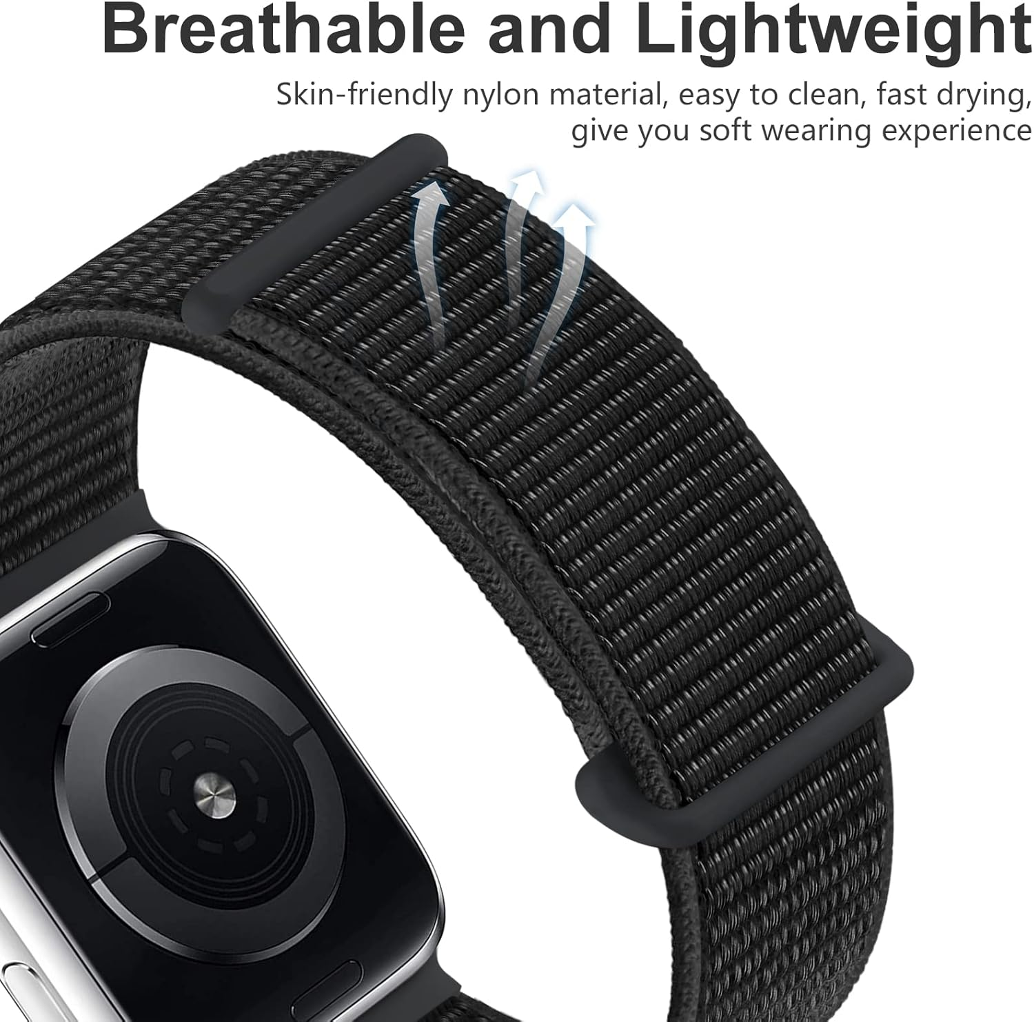 Witzon Solo Loop for Apple Watch Band 42Mm 44Mm 46Mm 45Mm 49Mm 41Mm 40Mm 38Mm Men Women, Soft Adjustable Straps Breathable Nylon Sport Bands for Apple Iwatch Ultra Series 10 9 8 7 6 5 4 3 2 1 image number 5