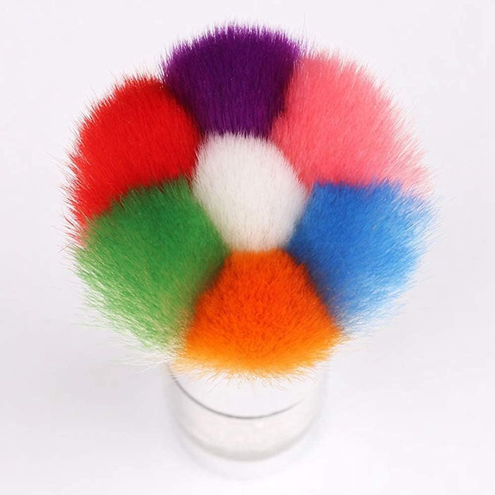 Nail Brush Nails Dust Cleaner Acrylic Colourful Makeup Brush Cleaning Dust Brush Nail Art Tools (Silver) image number 1