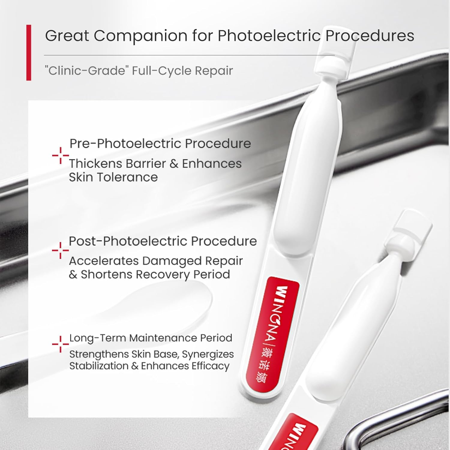 Winona Face Serum 1.5Ml&times;30, Barrier Repairing Essence for Sensitive & Fragile Skin, Single-Dose BFS Ampoule Design, Portable, Hydrating Repair Essence, Boosts Collagen & Strengthens Skin Barrier