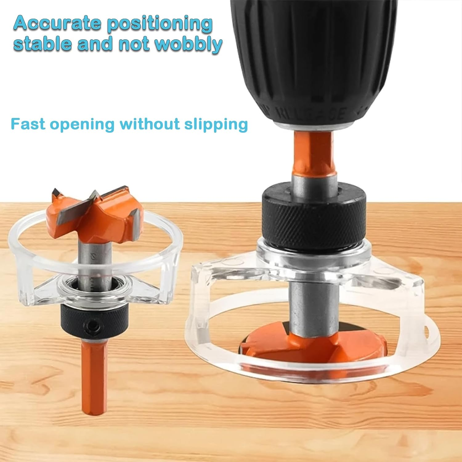 YUENTOEN Forstner Drill Bit, Adjustable Hole Saw for Woodworking Tools, round Hole Opener Hand Tool, Hole Cutter Punching Saw Drill Tool, 35Mm image number 6