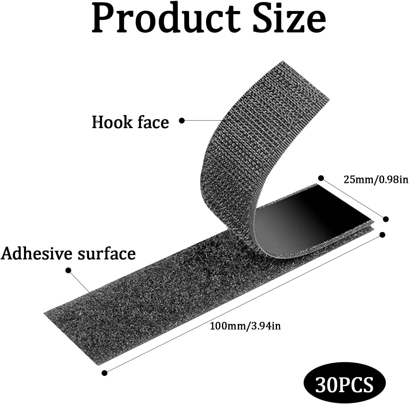 30 Pcs Velcro Tape, Velcro Dots,For Office,Home Carpet, Sofa Cushion, Etc, Heavy Duty Double Sided Tape (10 Cmx 2.5Cm) image number 5