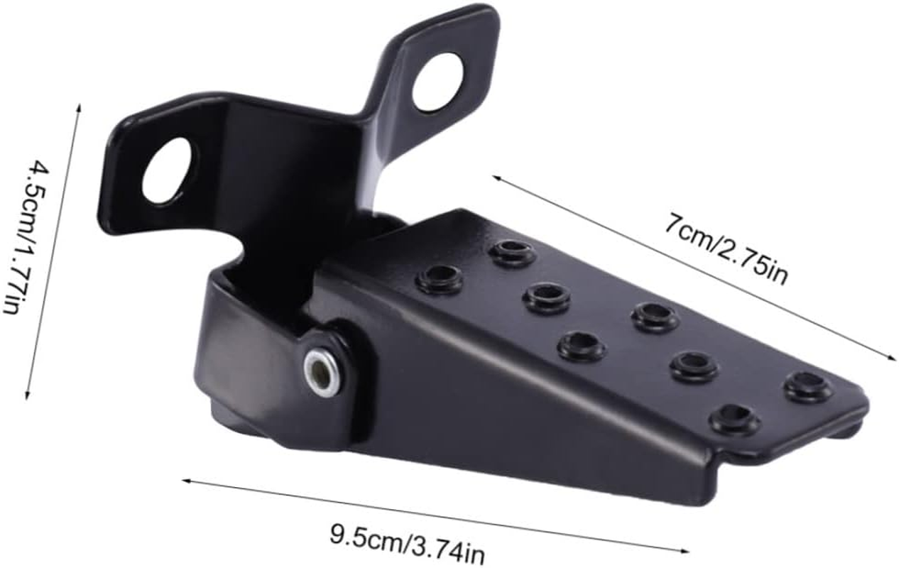 SUPVOX Motorcycle Foldable Foot Pegs Clamp-On Footrest Adjustable Width 25-30Mm Black Pair Fits 24-38Mm Diameter Frame Motorbike Accessories