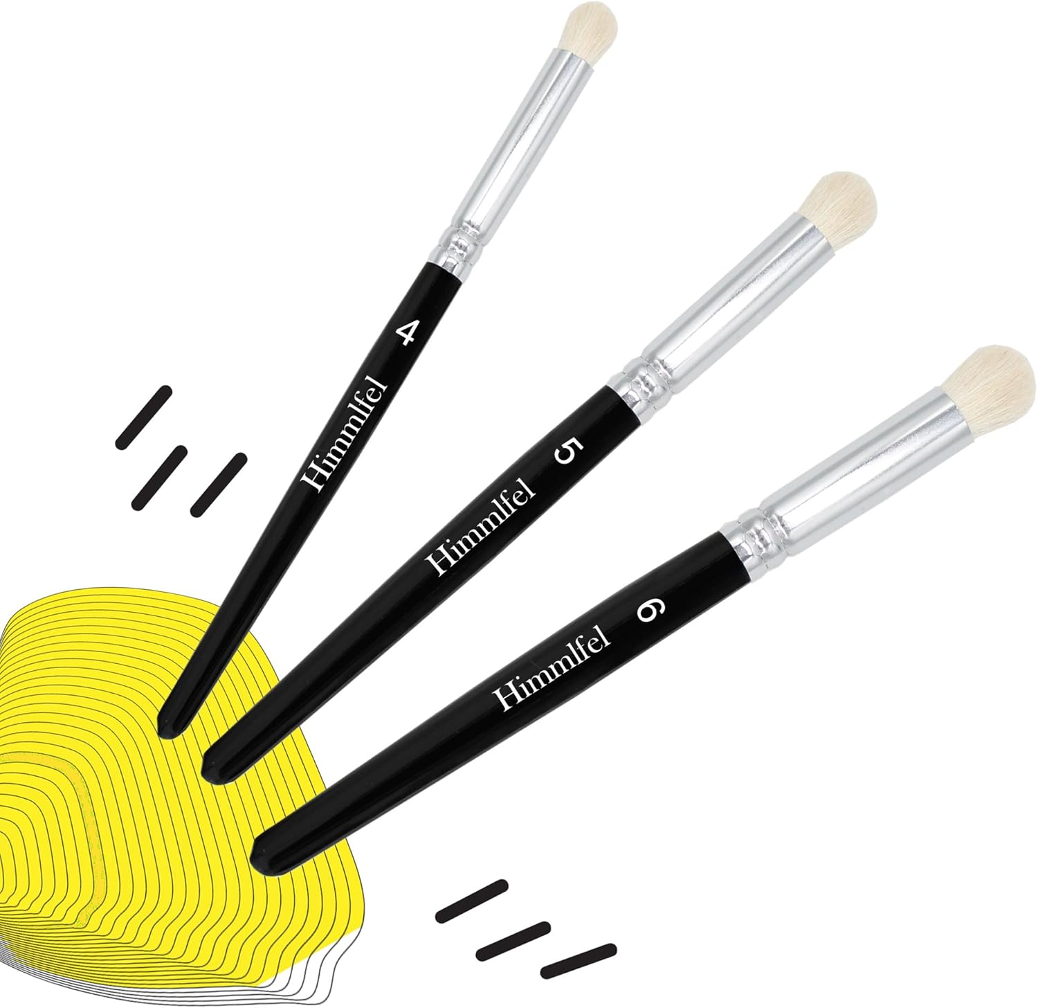 Himmlfel Dry Brush Set，3 Size Dry Brush Miniature Painting，Professional Dry Brushes for Citadel Game Model,Large Medium Detailed Model,Warhammer,Hobby Art Paint Brushes for Artist and Beginner image number 5