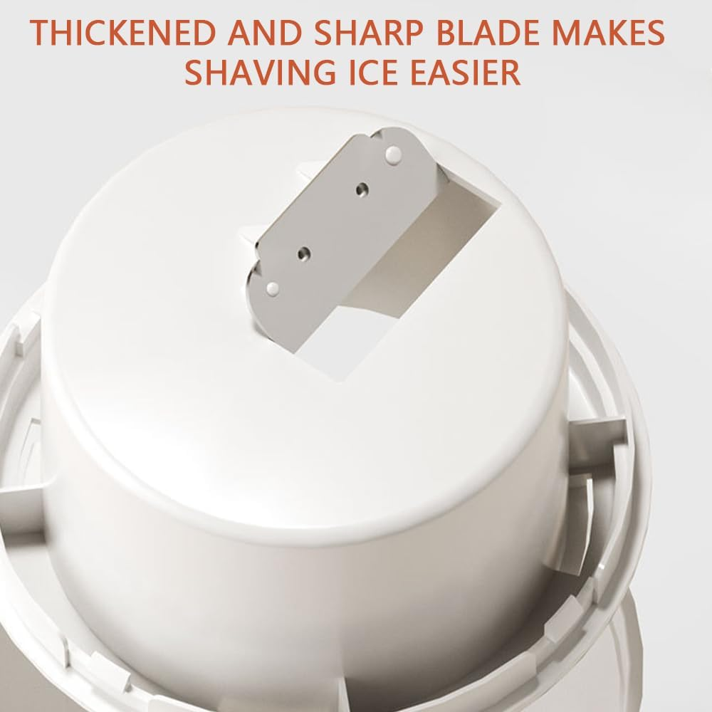 MUSONG Manual Shaved Ice Machine, Portable Hand-Crank Snow Cone Maker with 3 Ice Trays, Small Ice Crusher for Smoothies, Slushies, Frozen Drinks, Summer Parties, Camping & Outdoor Use