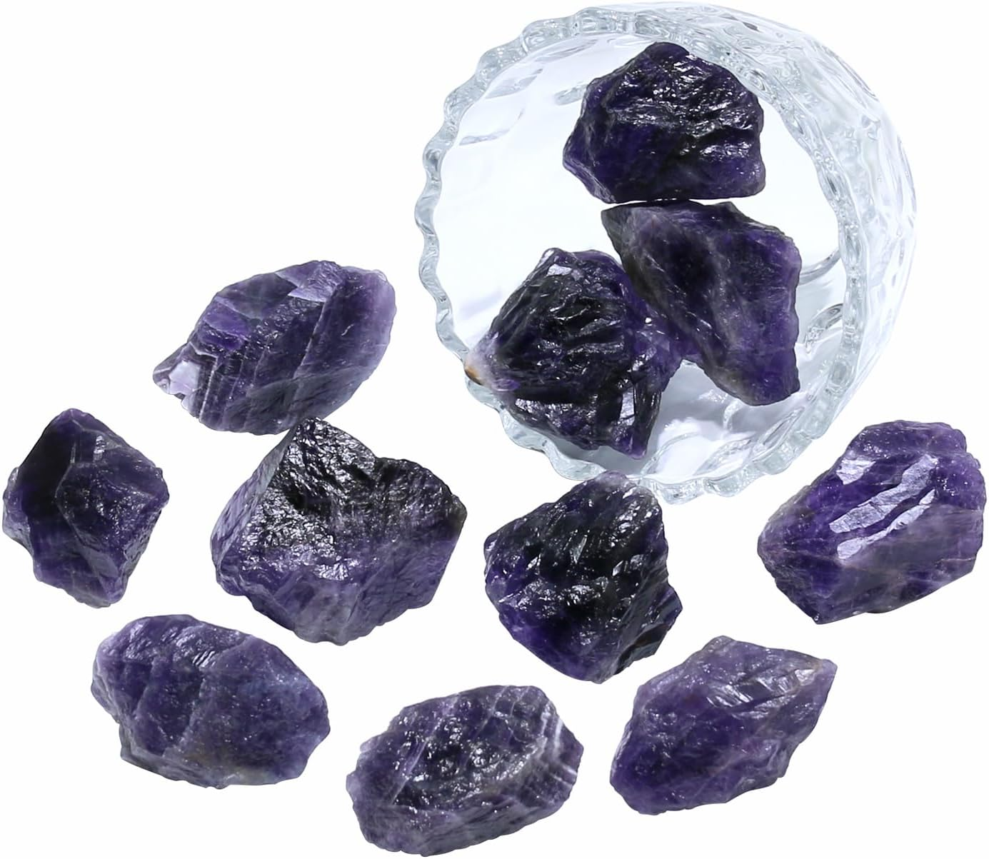 Raw Amethyst Stone Crystals Bulk, Real Gemstones and Crystals, Rocks and Minerals, Healing Crystals, Quartz Crystals and Healing Stones, Cuarzos Originales De Energia Y Piedras(464G) image number 3