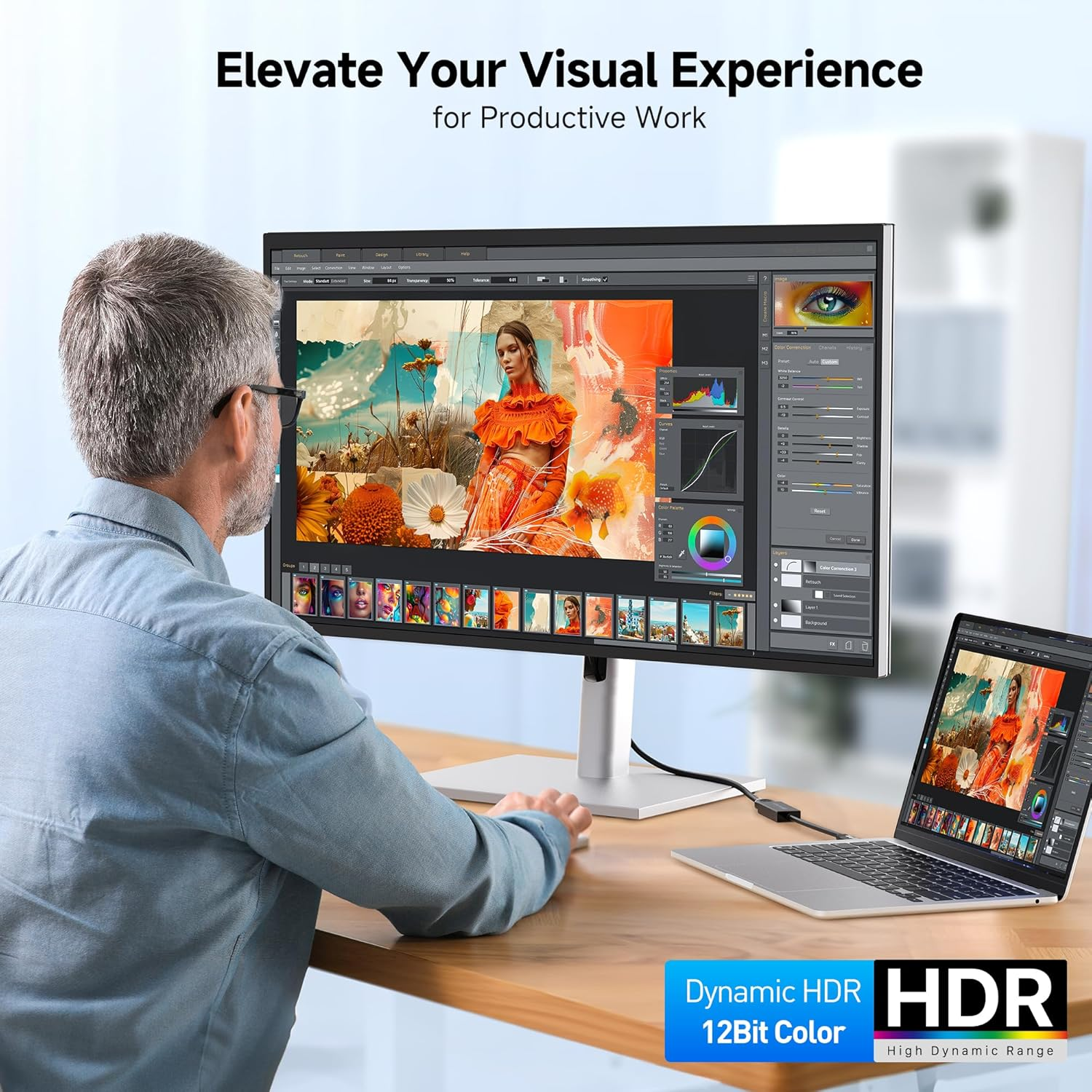 Cable Matters 32.4Gbps Unidirectional USB C to Displayport Adapter, Supports 8K@60Hz / 4K@240Hz HDR, USB C to DP 1.4 Adapter - Thunderbolt 4 / USB4 Compatible with Macbook Pro, XPS, Surface Pro image number 1