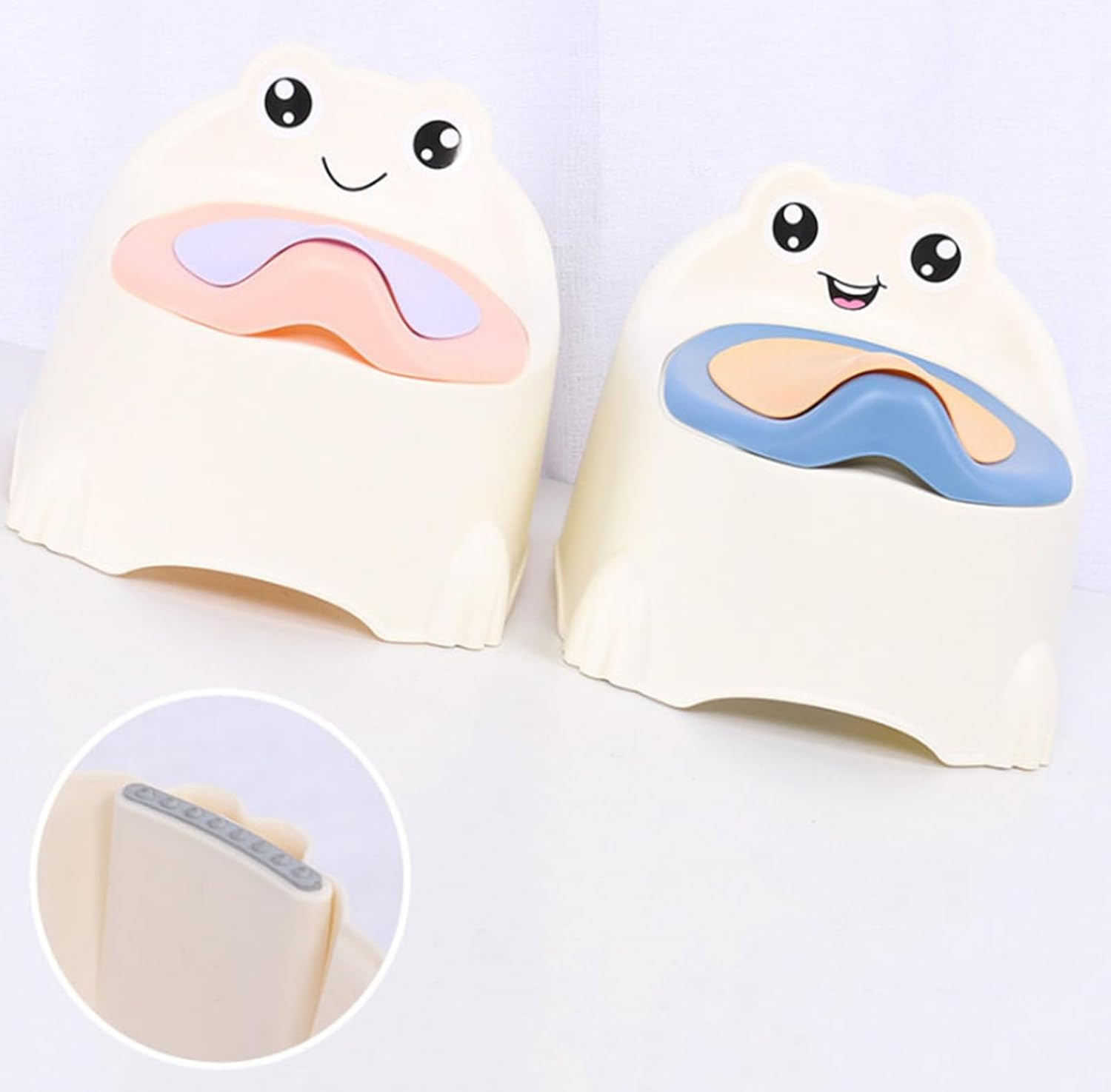 AKAMITAYI Toddler Toilet Training Potty,Baby Potty Chair Urinal Travel Easy to Clean Portable Adorable for 1-6 Years Old with Lid Potty Seat Animal Potty (Blue) image number 6