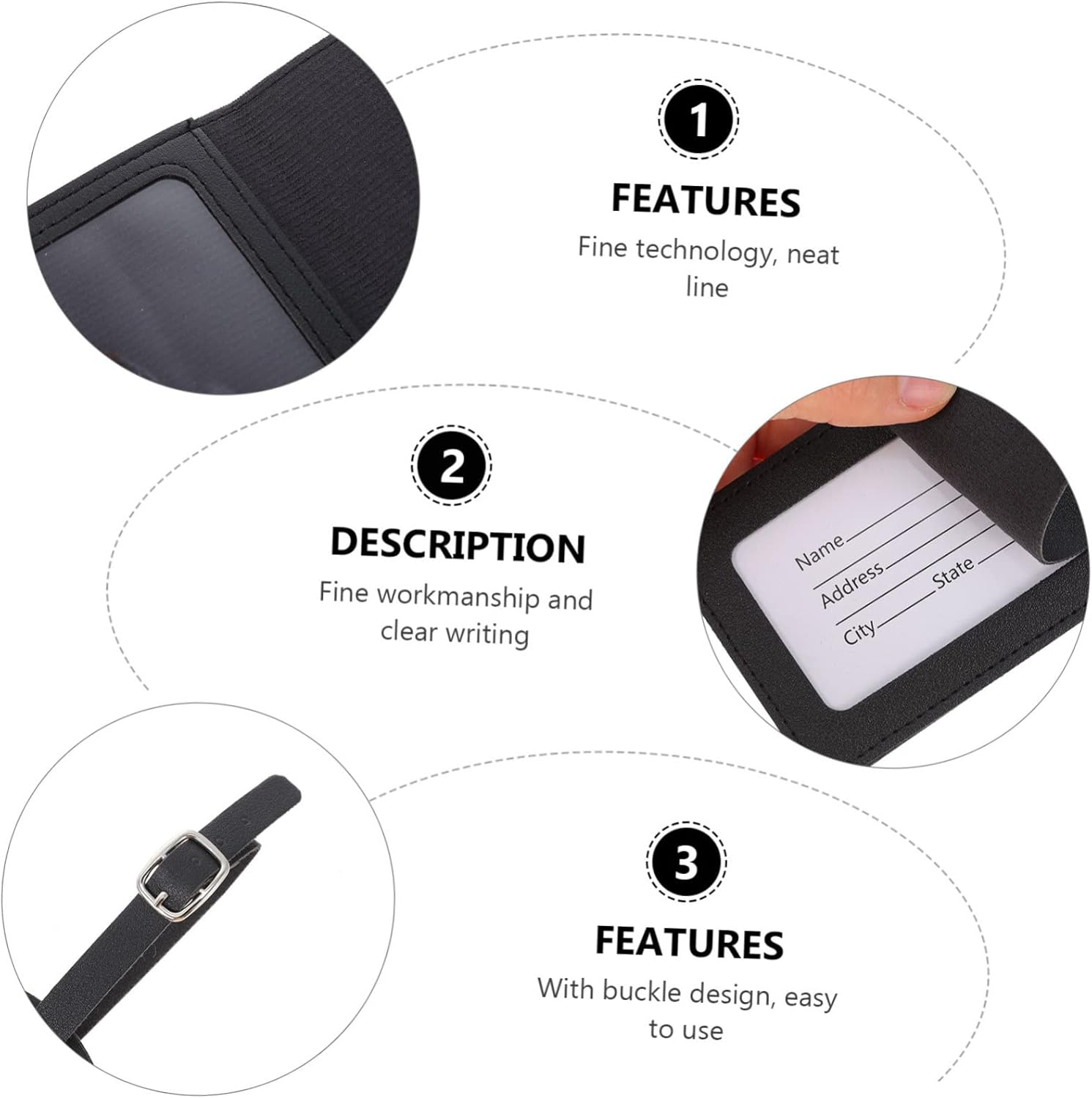 TOGEVAL Luggage Passport Cover RFID Holder Card Slot Pu Leather Tag for Travelers image number 2