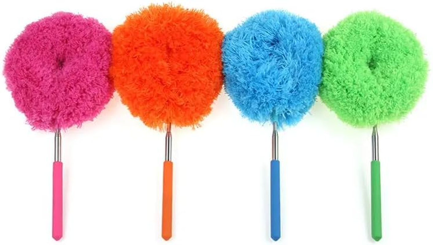 Ceiling Fan Cleaner Duster, Retractable Ceiling Fan Cleaner Duster Reusable Microfiber Blade Cleaner Fan Cleaner (Red) image number 3