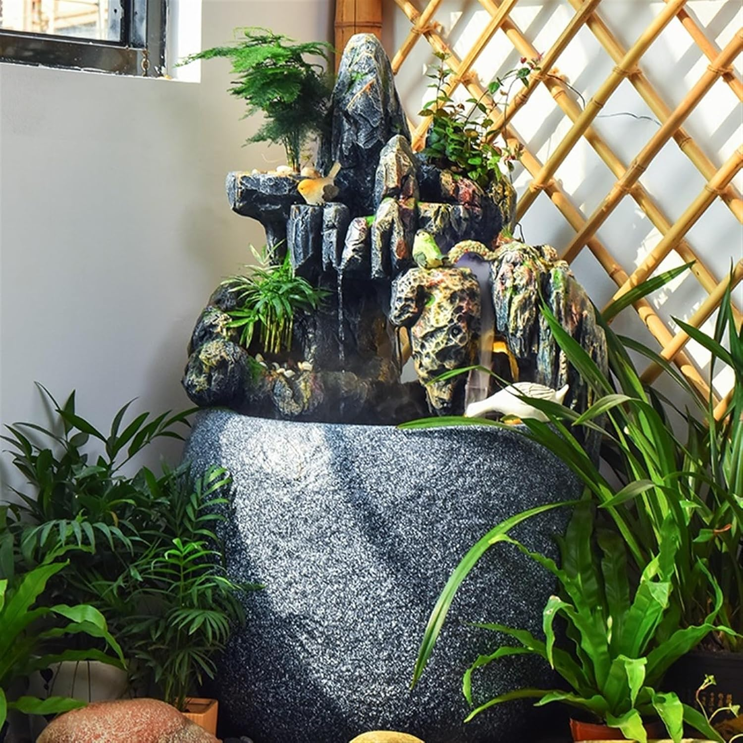Outdoor Fountain Rockery Water Fountain Decoration, Courtyard Circulating Landscape, Balcony Ecological Fish Tank image number 4