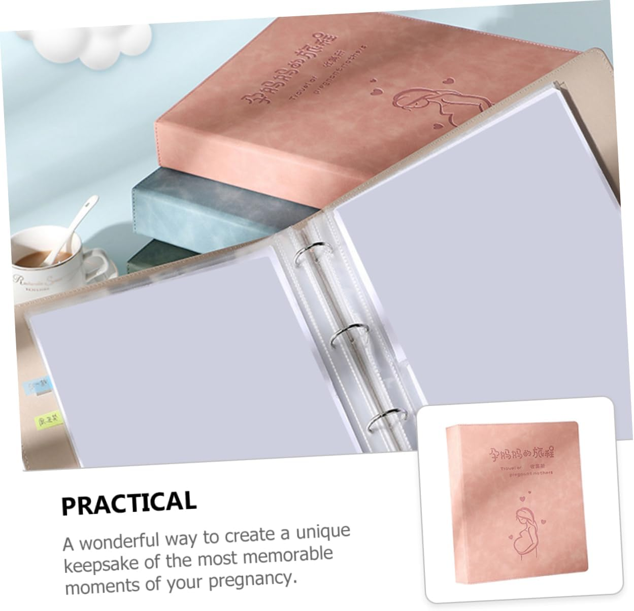 Mom Pregnancy Journal Book Keepsake Gender-Neutral Hardcover Pregnancy Journal image number 1