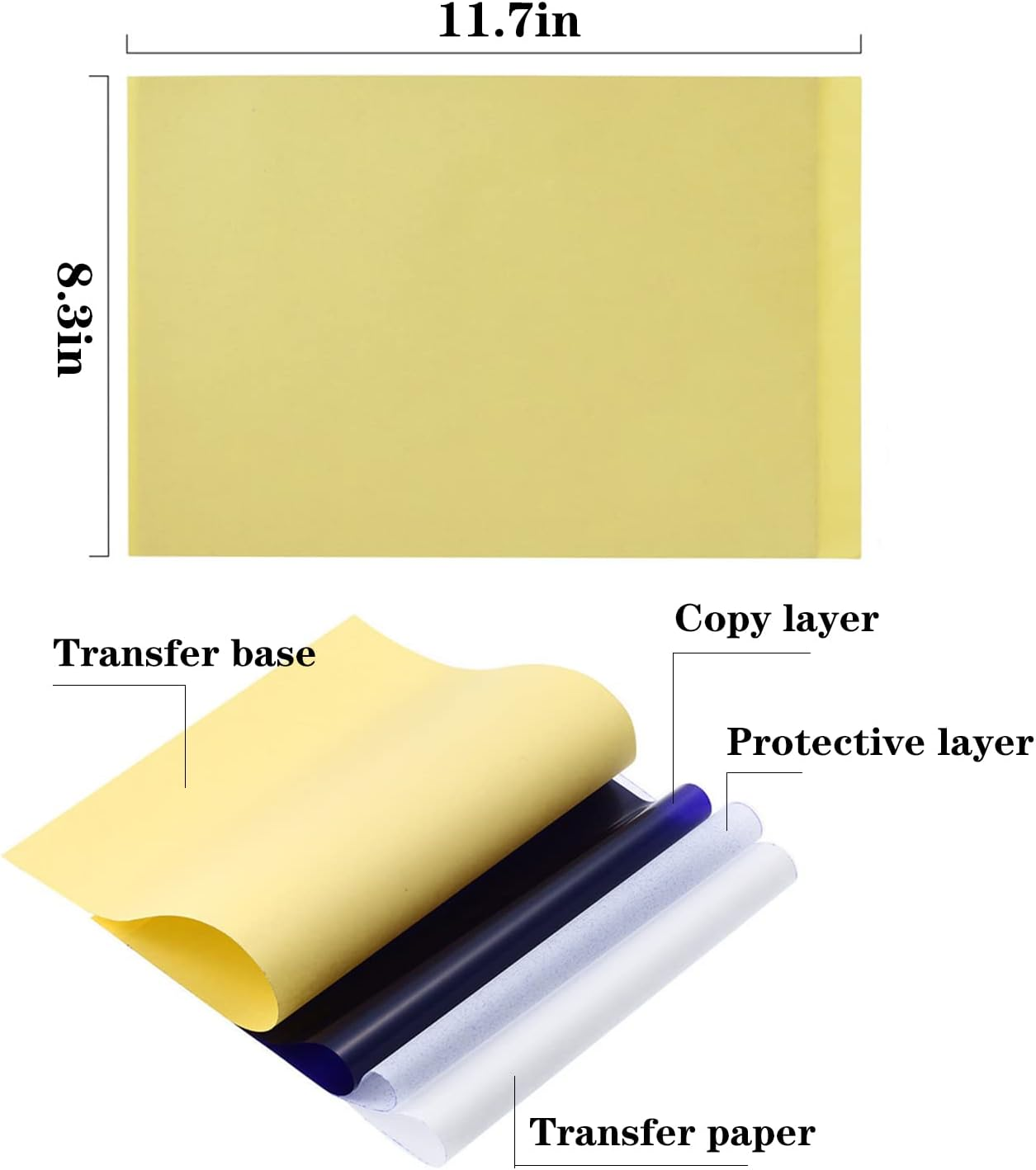 Blank Tattoo Skin Practice, 8Pcs Eyebrow Tattoo Skin Practice,Tattooing Skins Microblading Eyebrow Practice Skin for Tattoo Supplies,Tattoo Kit,For Beginners and Experienced Tattoo Artists (100 PCS Tattoo Stencil Paper) image number 3