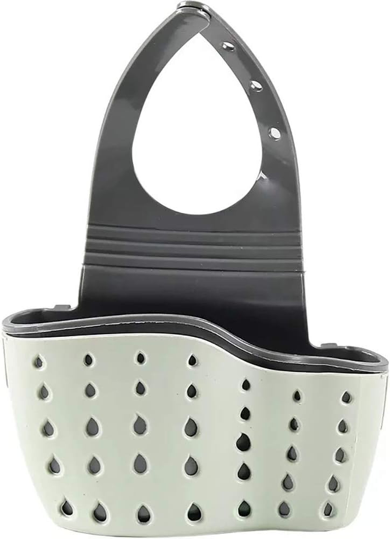 Sink Sponge Holder, Kitchen Adjustable Organizer Sink Caddy Drain Basket Gadget Hanging Strainer Organizer, Pink - 1, Green,Pink image number 6