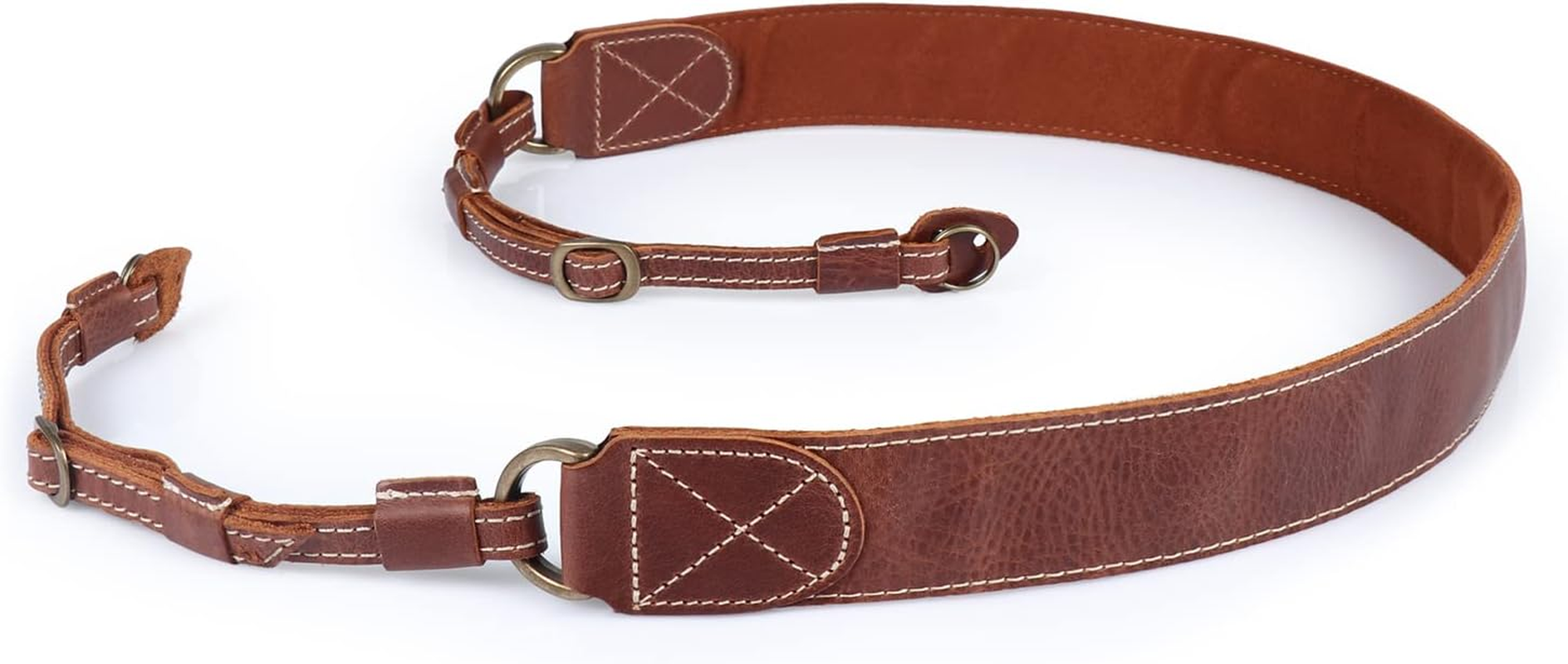 Megagear MG1515 Sierra Series Genuine Leather Shoulder or Neck Strap - Brown - Brown image number 6