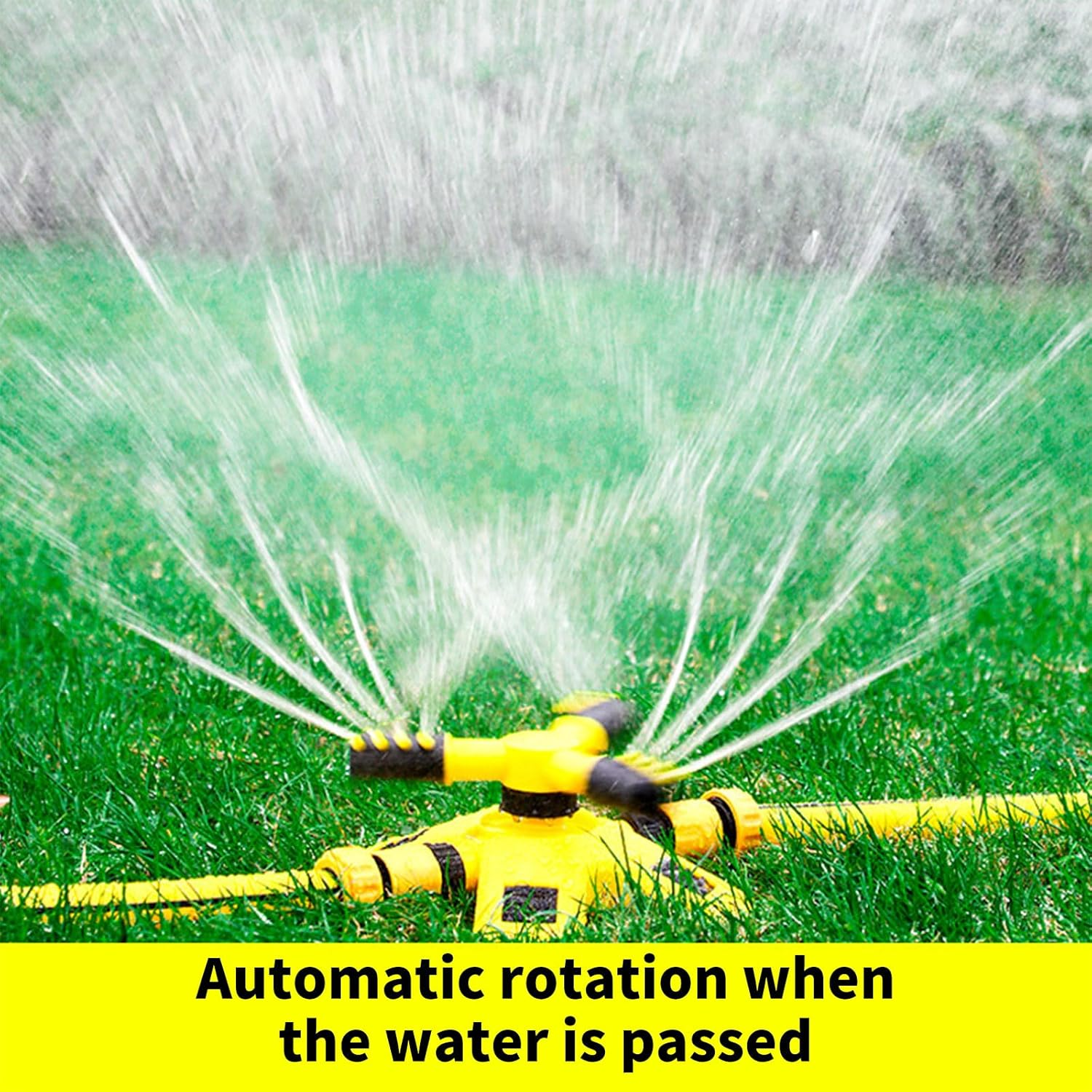 360&deg; Rotating Garden Sprinkler with Weighted Tripod Base, Automatic Lawn Sprinkler for Large Area Yard & Patio Irrigation | Heavy Duty, Adjustable Spray Angle for Even Coverage image number 5