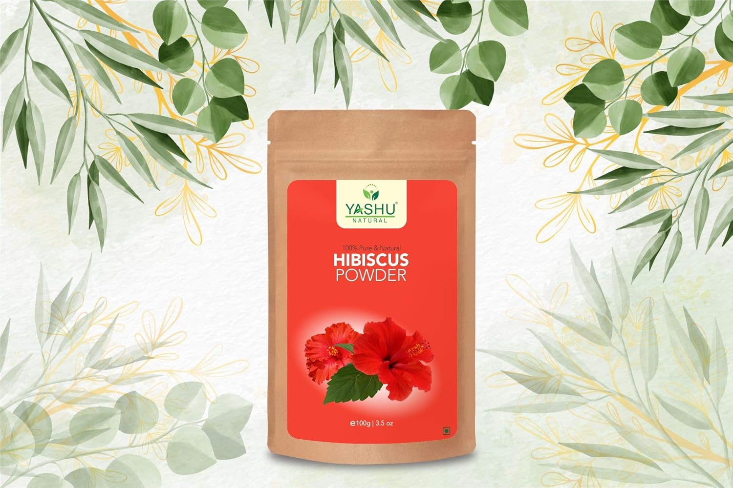 YASHU Pure & Organic Hibiscus & Fenugreek Seed (Methi Dana) Powder for Hair Conditioning | Combo Pak for Dry & Damaged Hair (200 G) image number 4