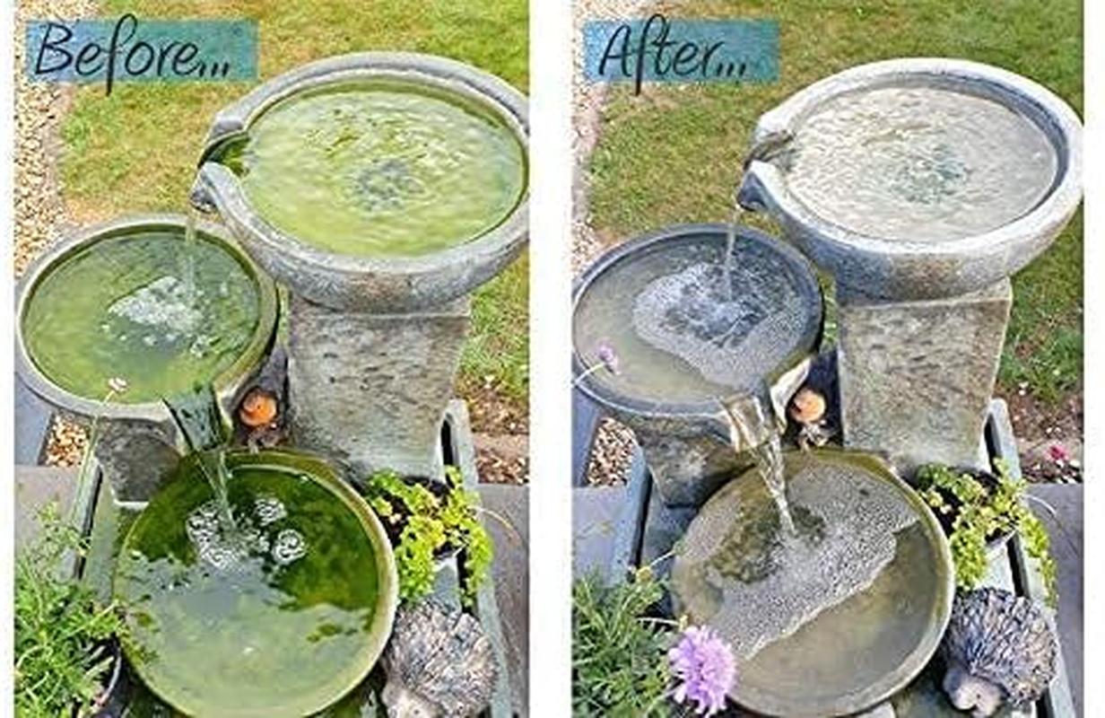 Hydra Fountain Clear Water Feature Cleaner | 60Ml Treats 1,800L Highest Dilution Rates - Water Feature Treatment Keeps Water Crystal Clear from Algae, Cleans Water & Biofilm Build-Up image number 4