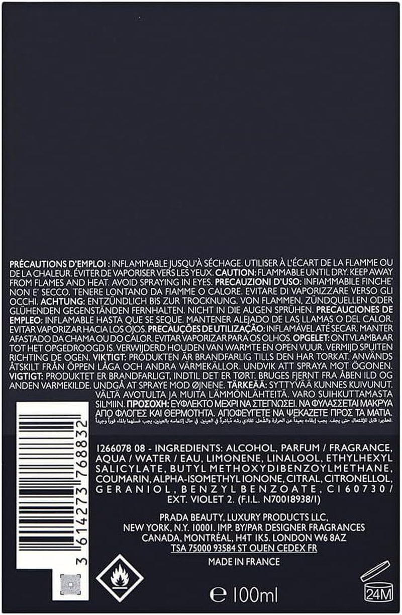 Prada Men'S Luna Rossa Ocean Eau De Parfum Spray 100 Ml