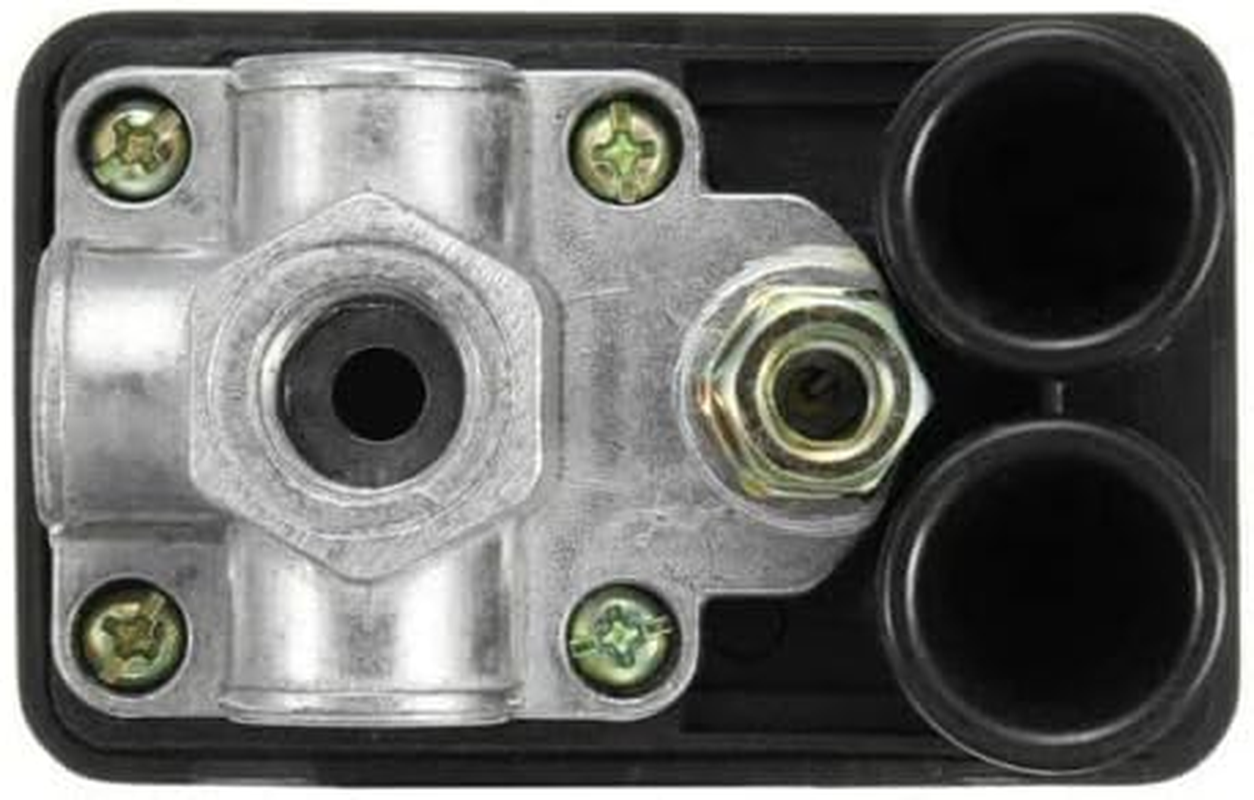 LEDON 90-120 PSI Air Compressor Pressure Switch Control Valve Heavy Duty - Black - Automatic Operation, Durable Copper Connector - ON/OFF Switch Knob, Easy to Install - Air Compressor Switch image number 4