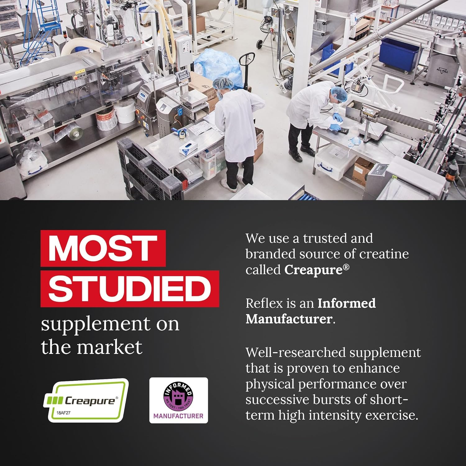 Reflex Nutrition Creapure Creatine Powder Suitable for Vegans (500 G) image number 2