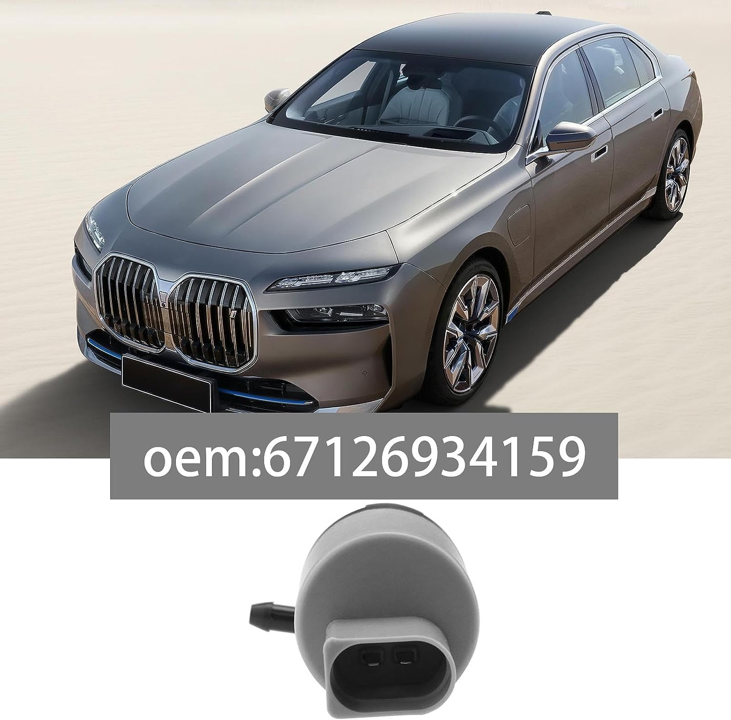 Windshield Washer Pump Replacement 67126934159 67127302589 Compatible with BMW E92 E91 E90 E88 E87 E82 Car Windscreen Washer Pumps image number 2