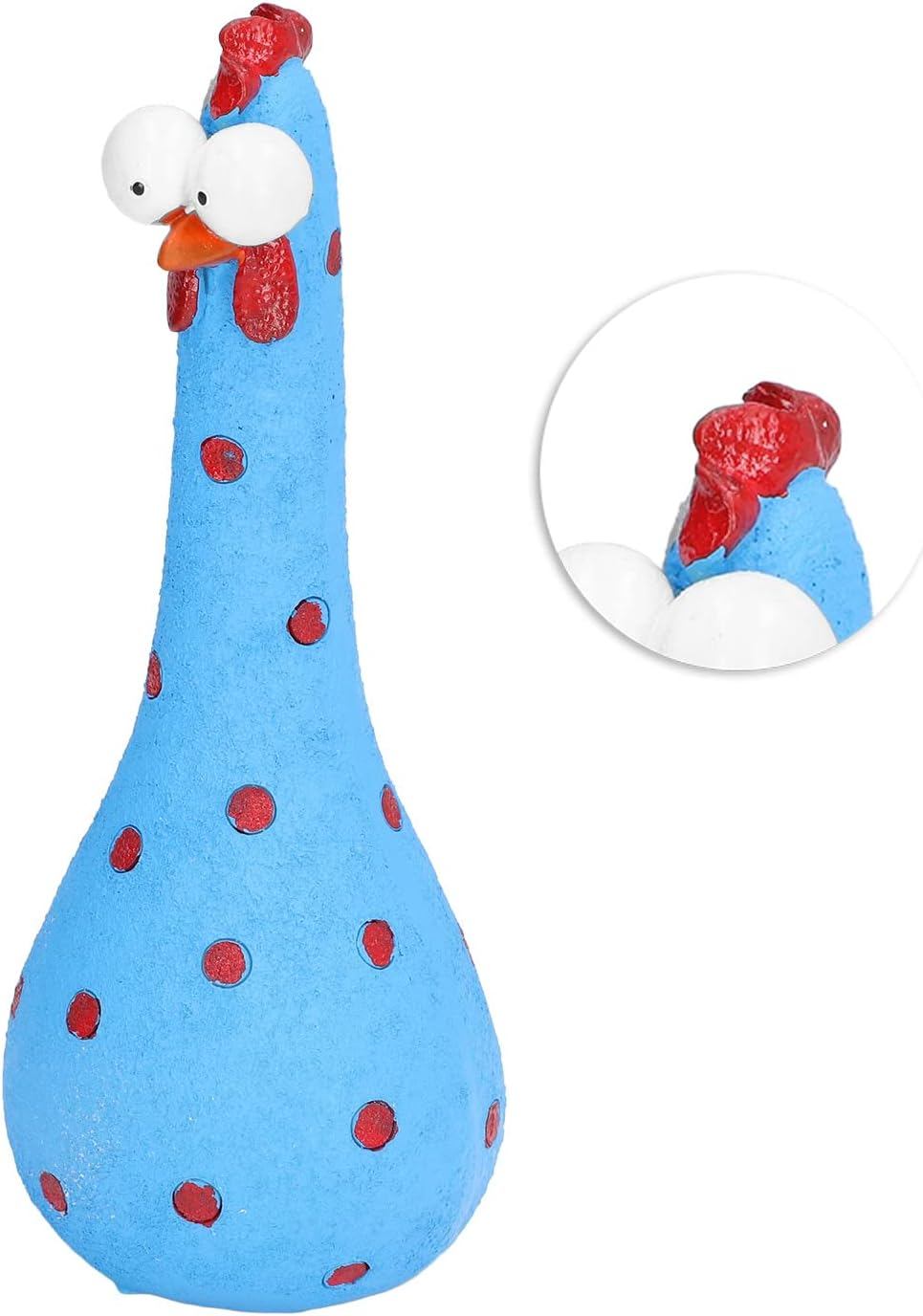 RASTKY Chicken Statue Bright Colors Big Eye Chicken Garden Decoration Resin Animal Statues for Yard Art Decoration, Suitable for Office and Balcony (#3) image number 2