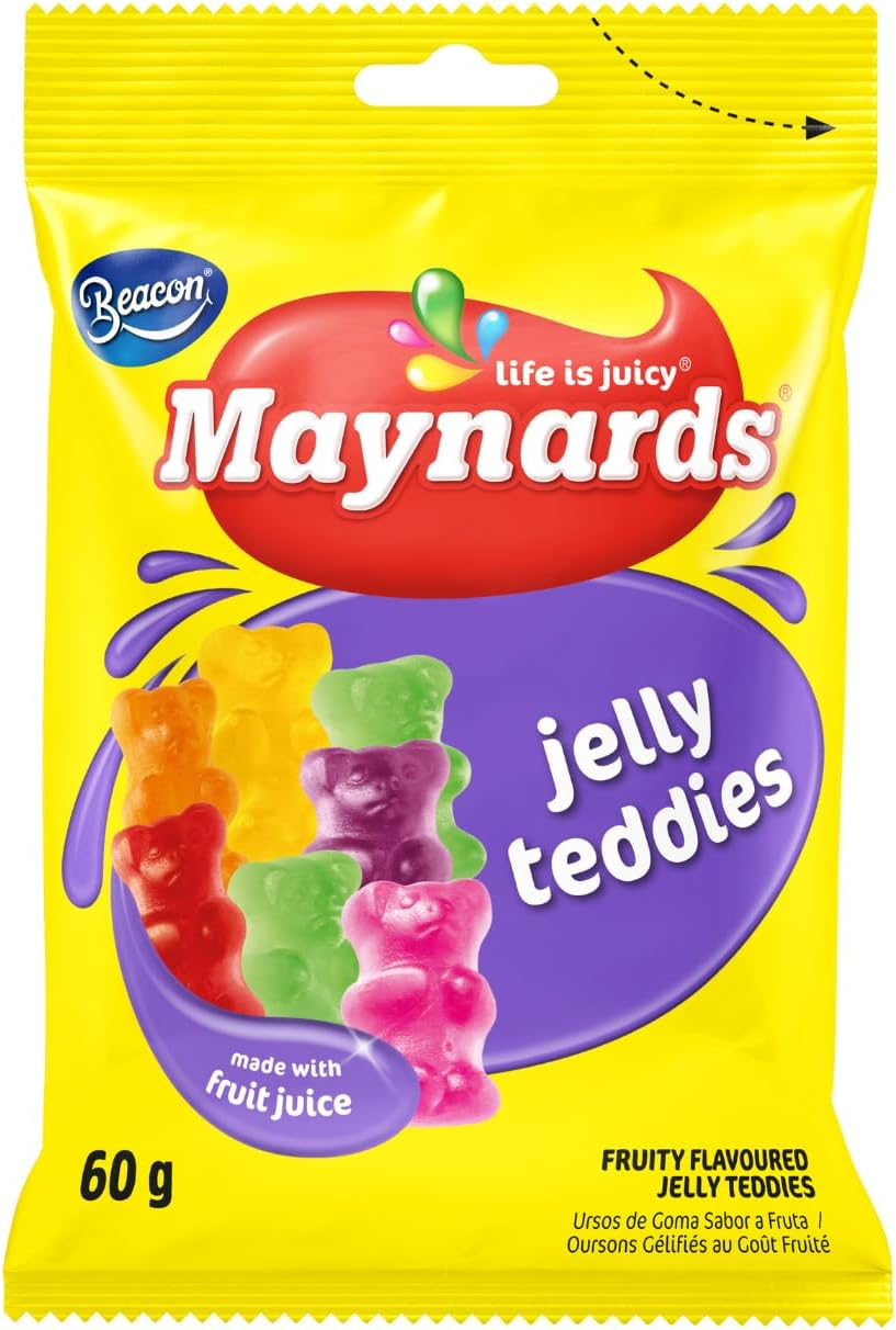Maynards Mini Fruity Enerjelly Teddies 60 G
