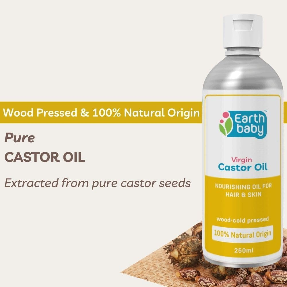 Earthbaby Cold Pressed Castor Oil, 250Ml image number 4