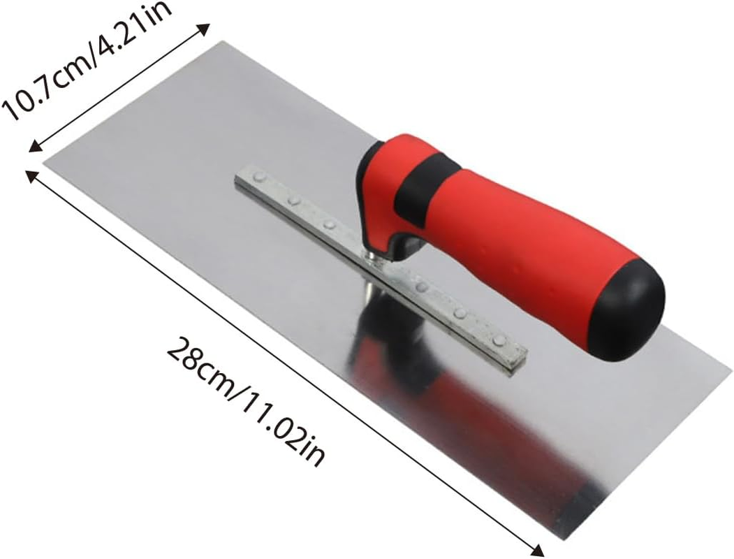 AIMALL Mason Trowel Set, Sharp Tooth Square Tooth Flat Trowel for Tiling and Plastering, Premium Stainless Steel Blades, Durable Aluminum Handle image number 1