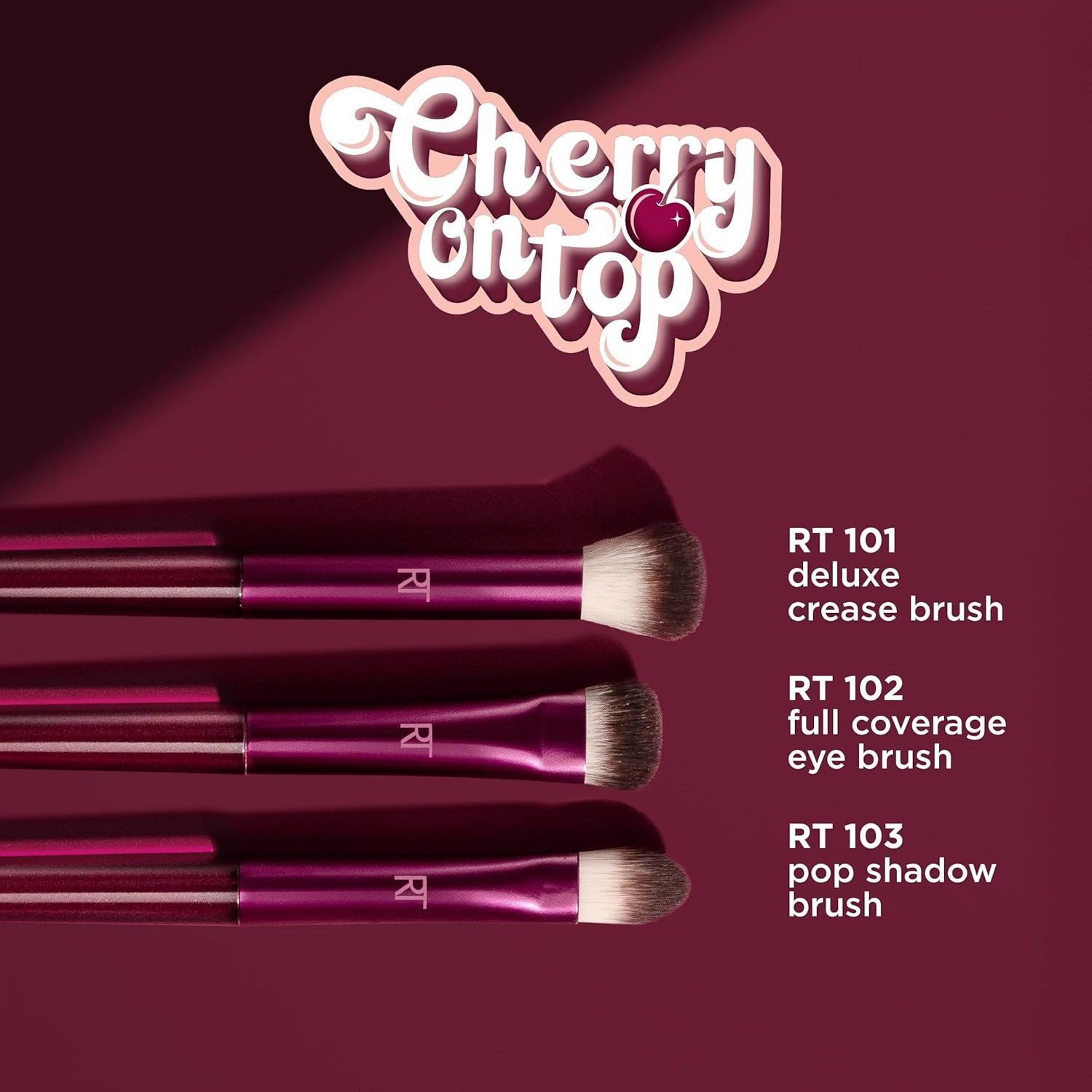 Ecotools Real Techniques Limited Edition Cherry on Top Mesmereyes Brush Trio (3-Piece) image number 6