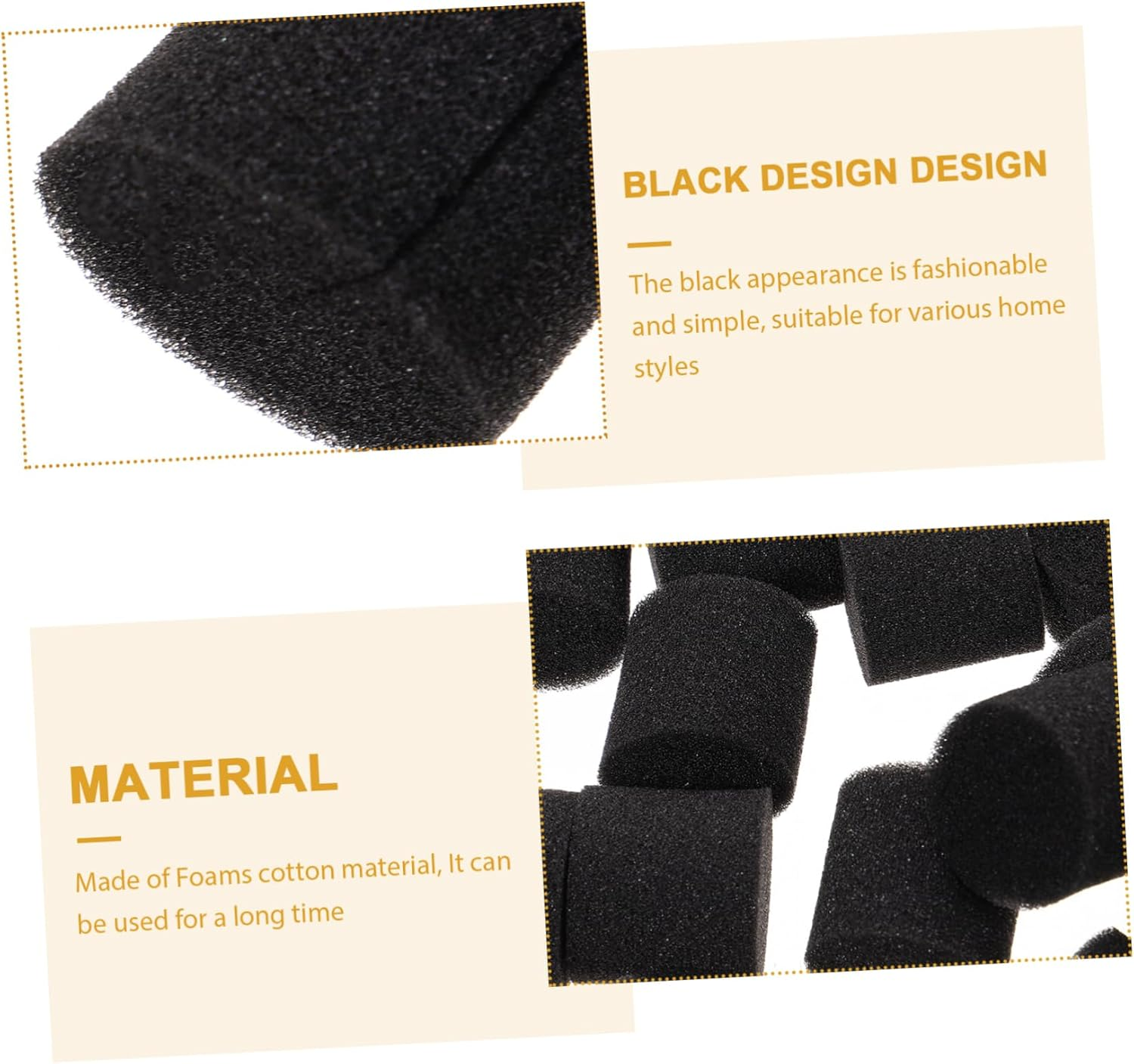 100Pcs Hydroponic Vegetable Planting Sponges for Soilless Cultivation Black Seedling Blocks for Indoor Gardening and Balcony Use image number 2