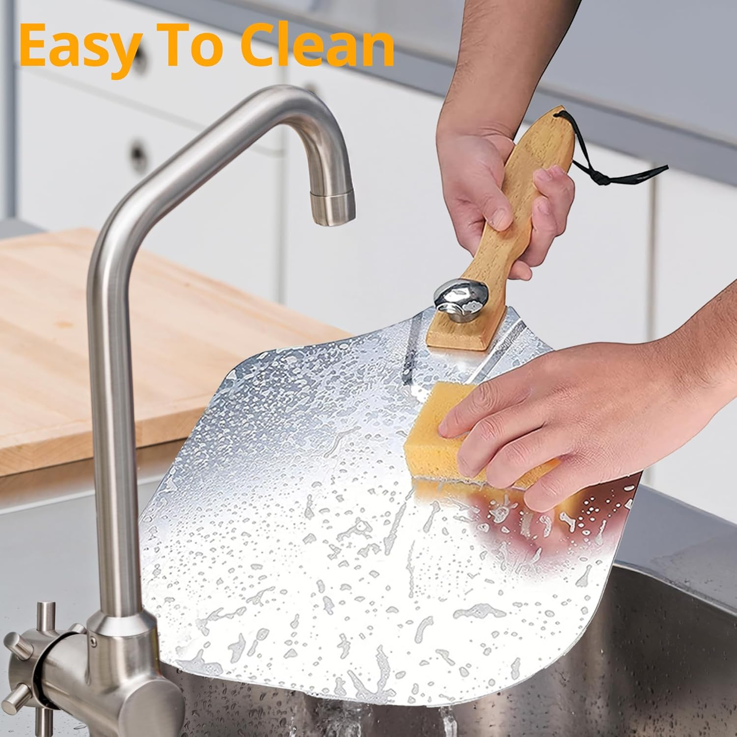 4 Pack Aluminum Pizza Peel 12 X 14 with Rocker Cutter & Pizza Server, Foldable Metal Pizza Spatula Paddle Accessories Kit for Homemade Pizza Ovens, Baking Homemade Bread