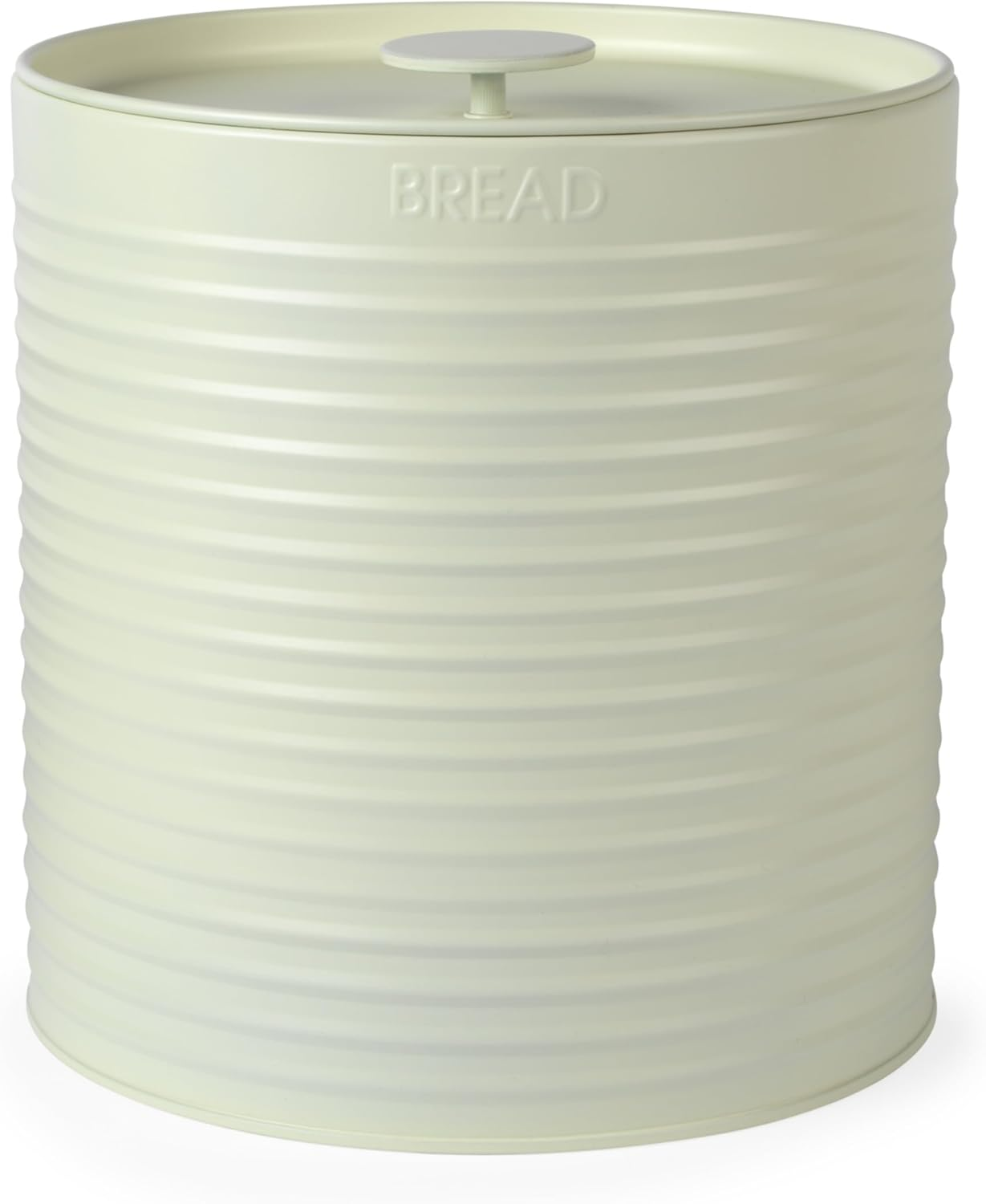 Russell Hobbs RH03269EU7 Ribbed Bread Bin &ndash; Metal Bread Box, Large Kitchen Canister, Countertop Storage/Organisation, Durable Powder-Coated Steel, Pull Top Lid, Easy to Clean, Ribbed Design, Black