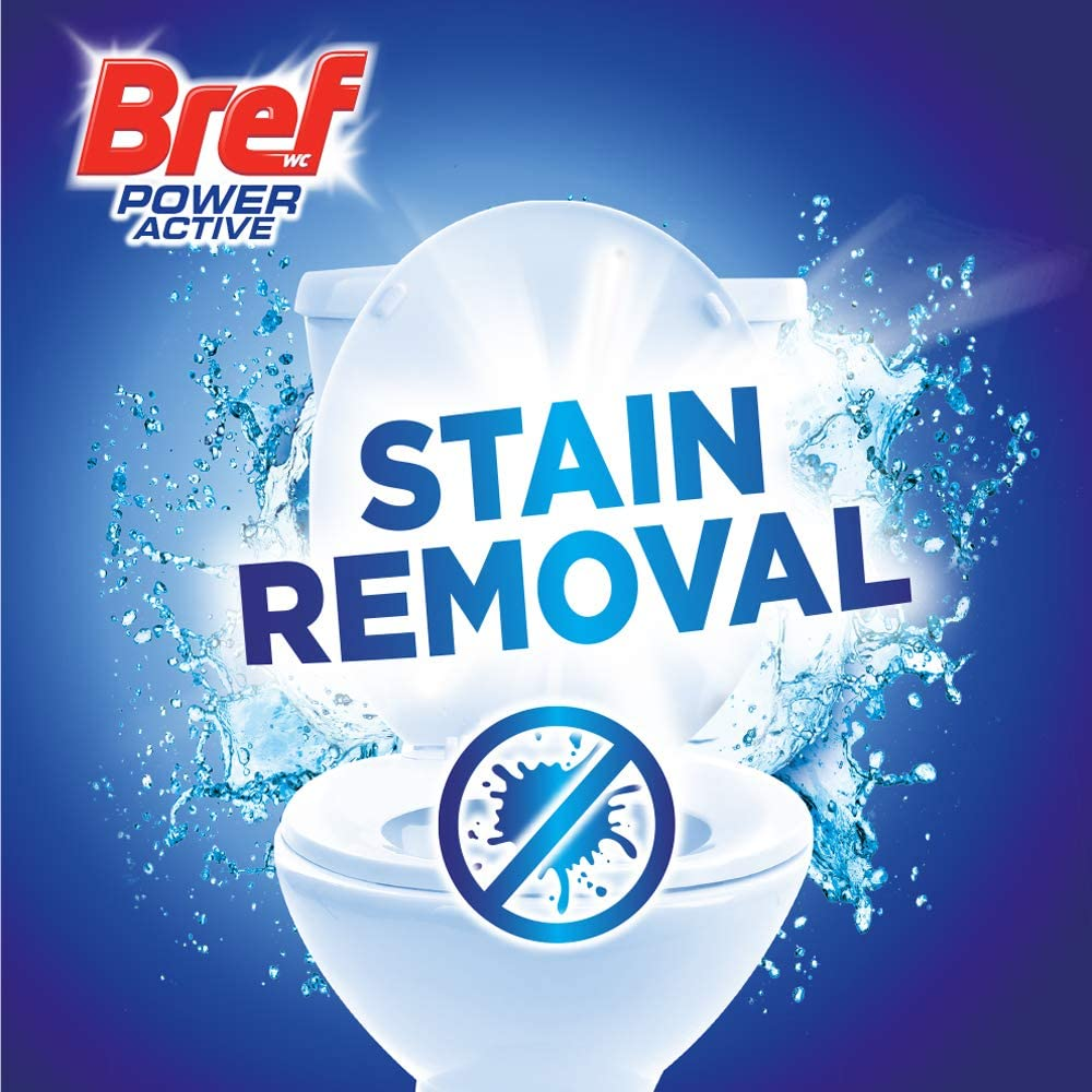 Bref Power Active with 4 Function Formula Toilet Foaming Cleanser (50G), Toilet Freshener with Lavender Scent, Hanging Toilet Bowl Cleaner to Deep Clean Toilet (Pack of 2) image number 4