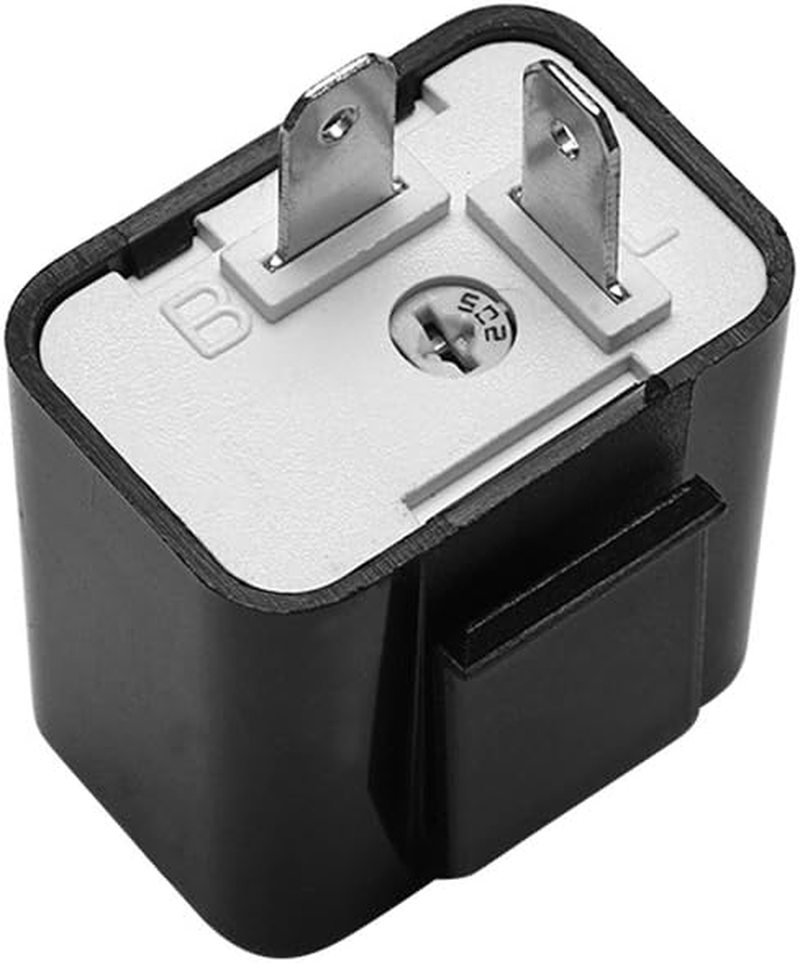 2 Pin Flasher Relay 12V Flash Adjustable Compatible LED Electronic Fix CAR Motorcycle Turn Signal & Hazard Warn Hyper Flash Relay, Direct Replacement image number 2